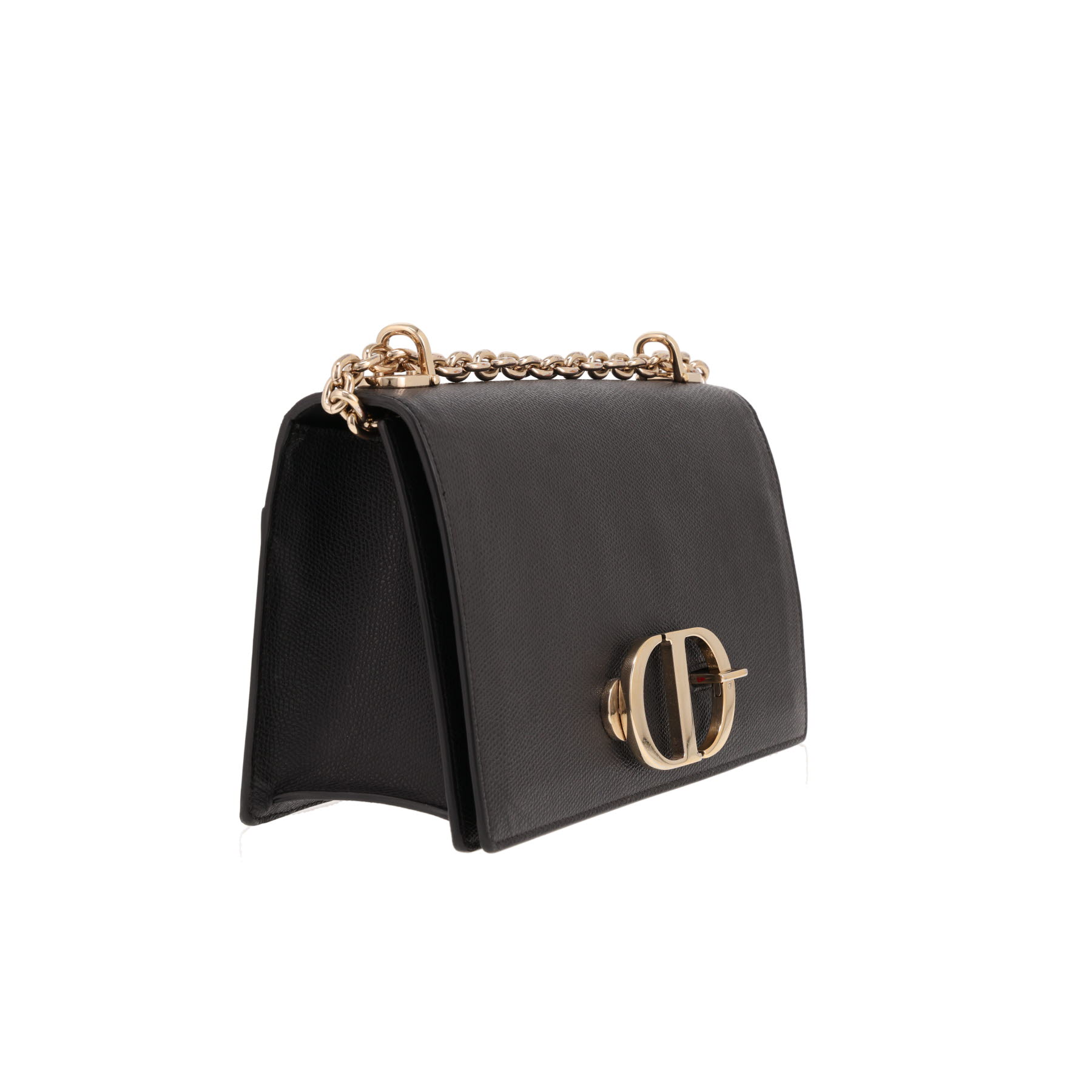 Borsa a tracolla Dior Montaigne in pelle martellata nera