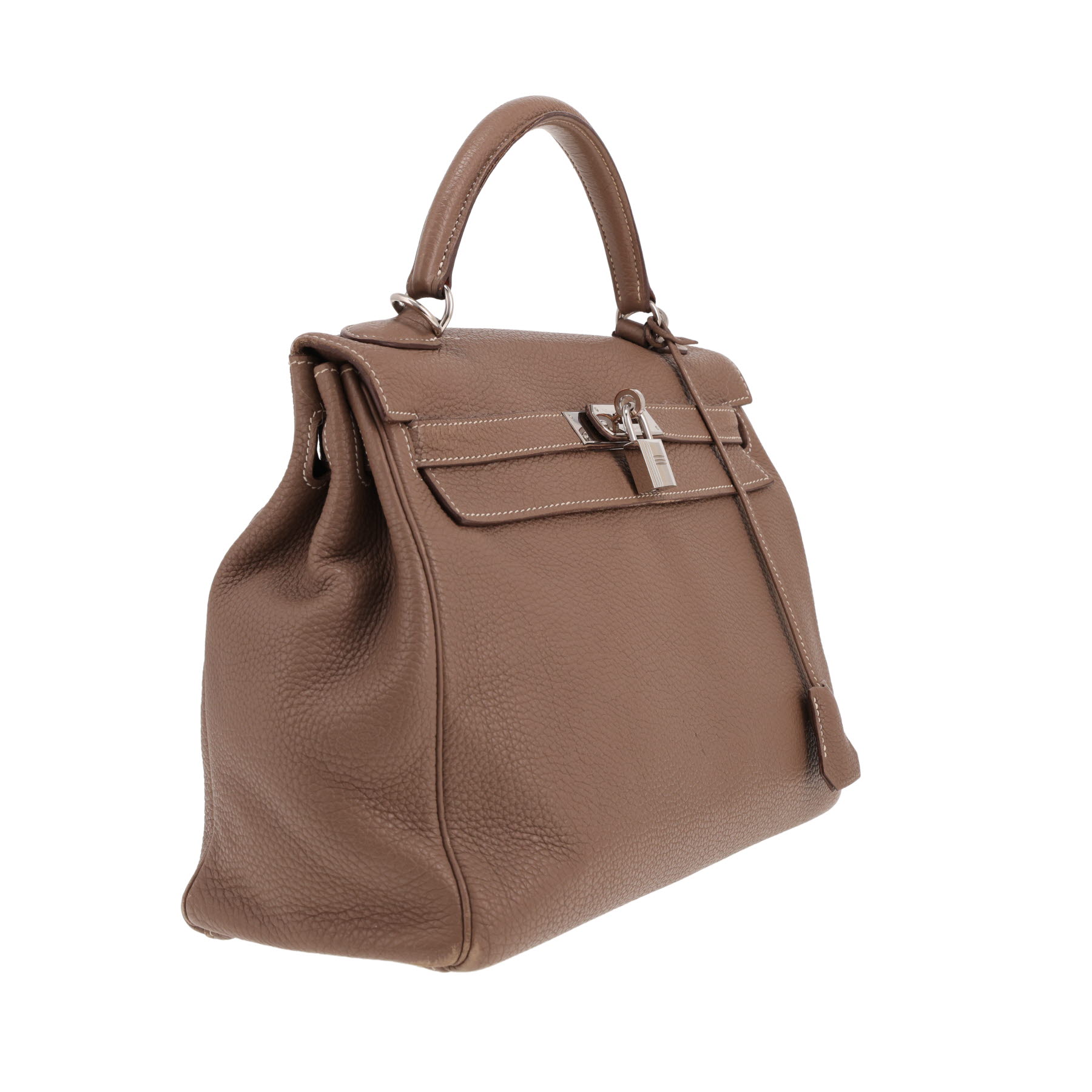 Hermès Kelly 32 cm handbag in Togo leather in the colour ‘Étoupe’