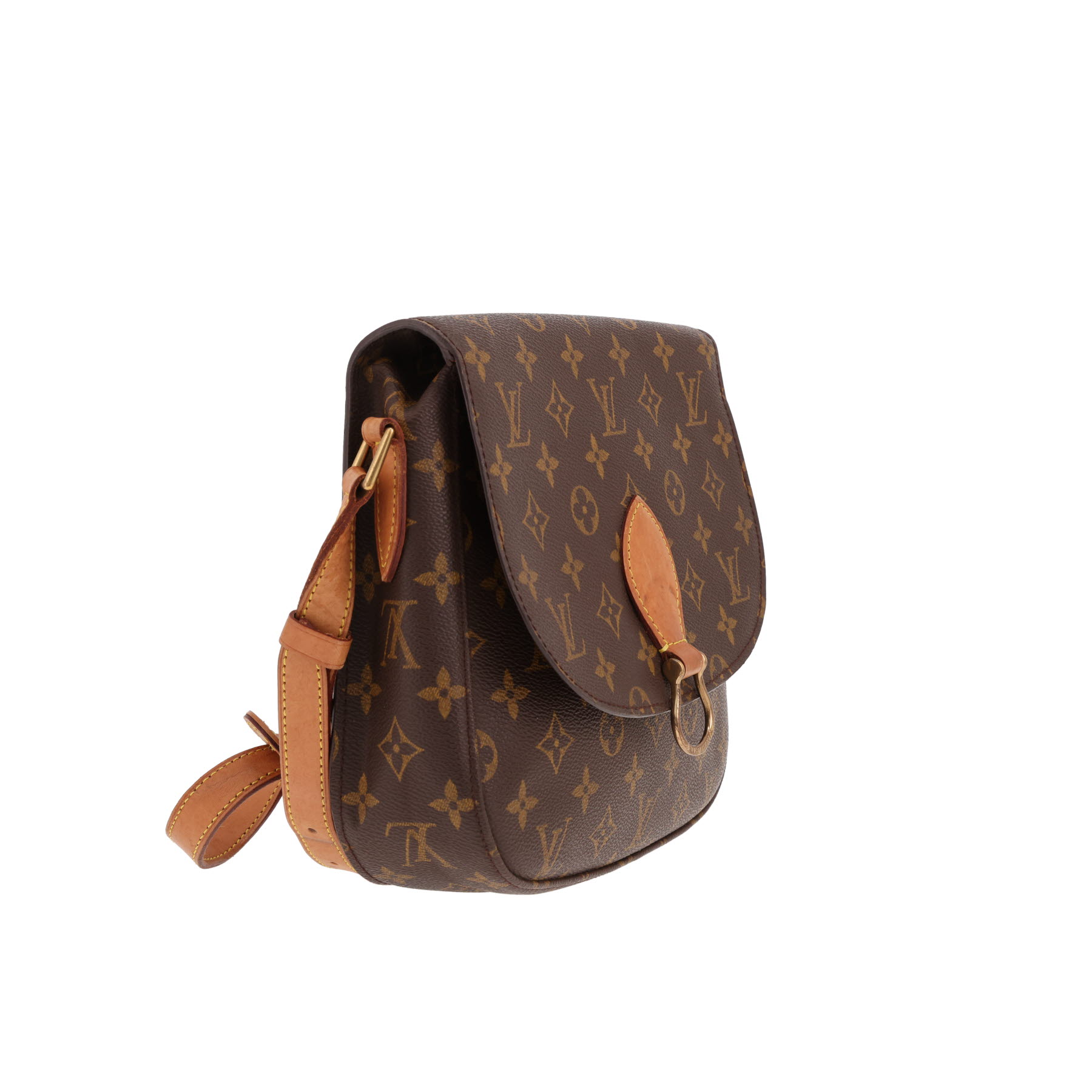 Louis Vuitton Saint Cloud shoulder bag in brown Monogram canvas and natural leather