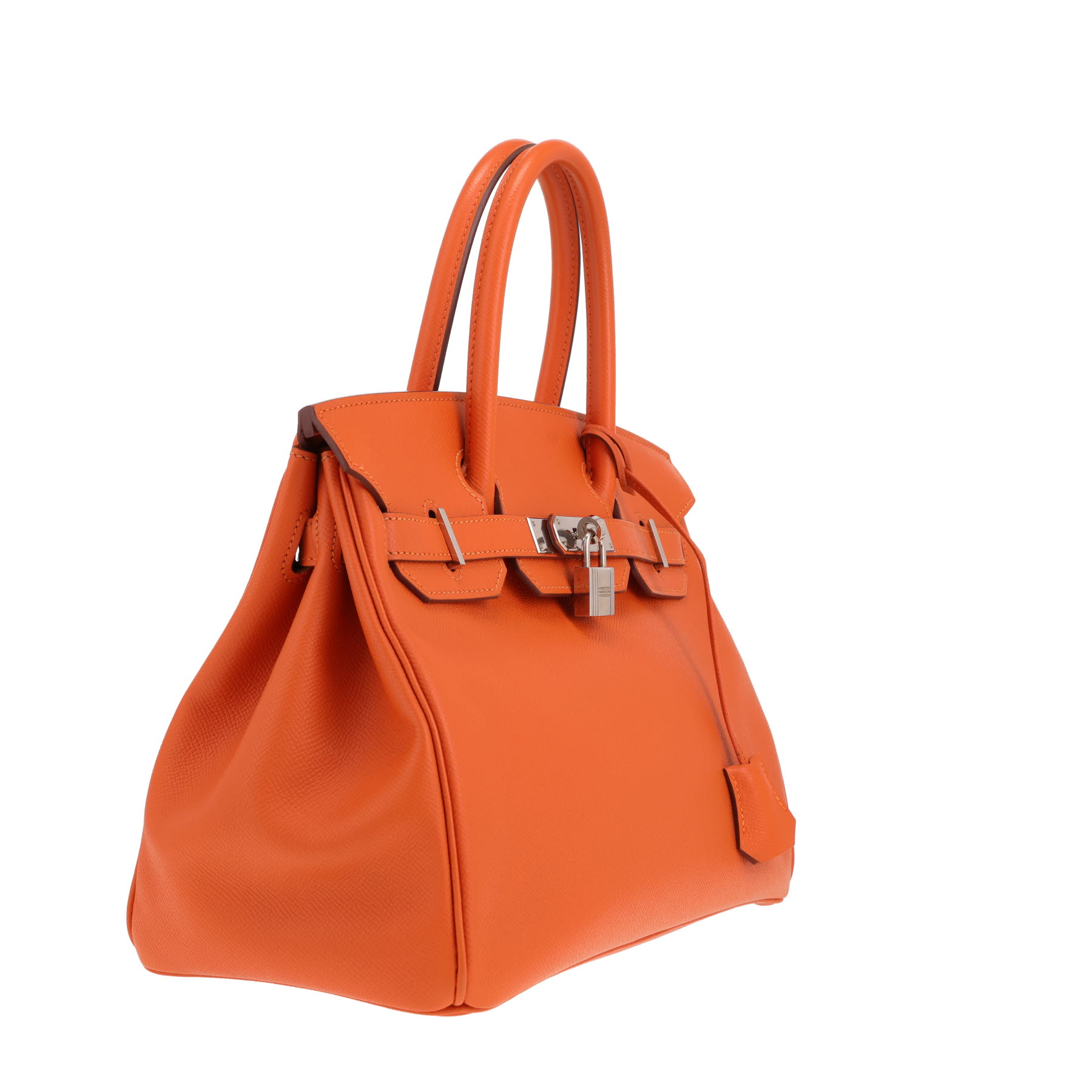 Hermès Birkin 30 cm handbag in orange Epsom leather