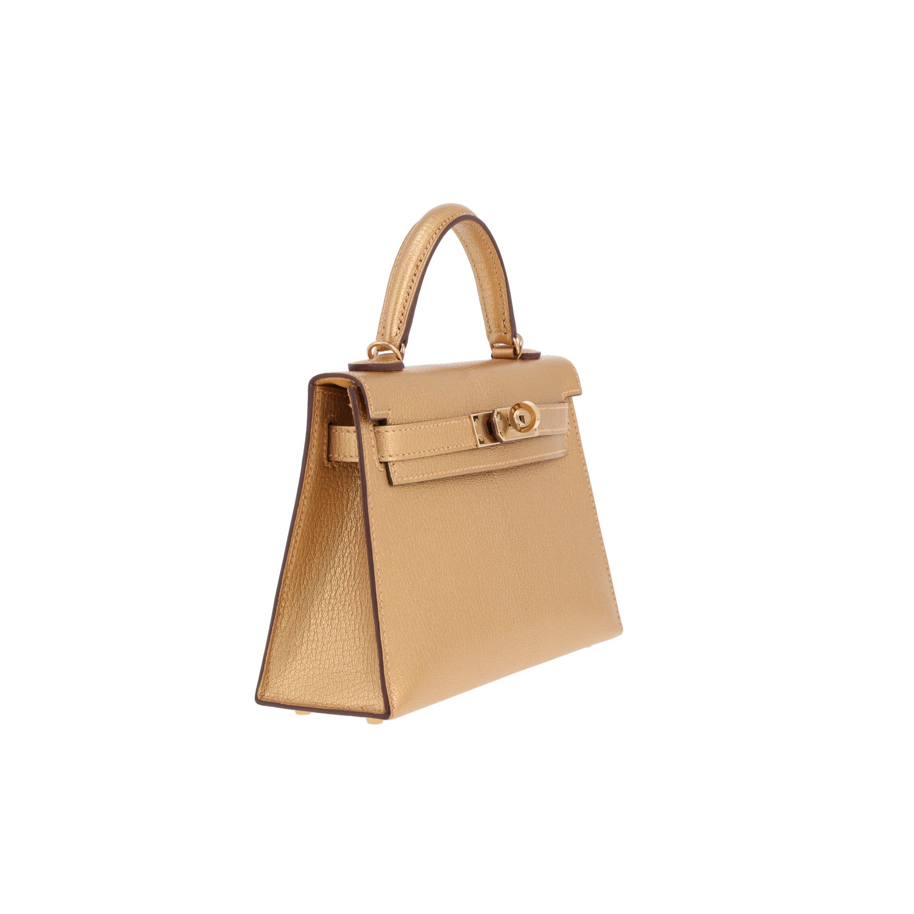 Hermès handbag   in golden Chamkilight goatskin