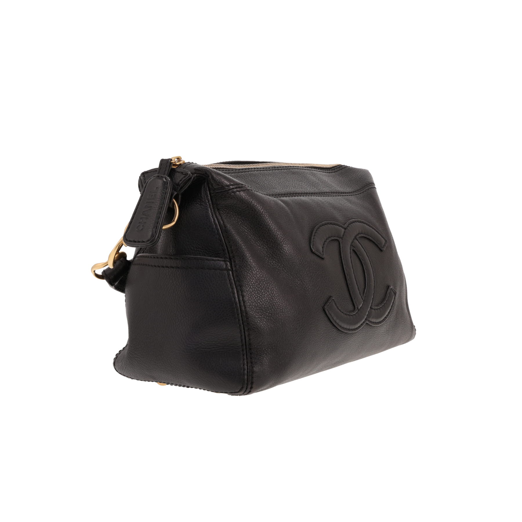 Chanel Hobo handbag in black leather