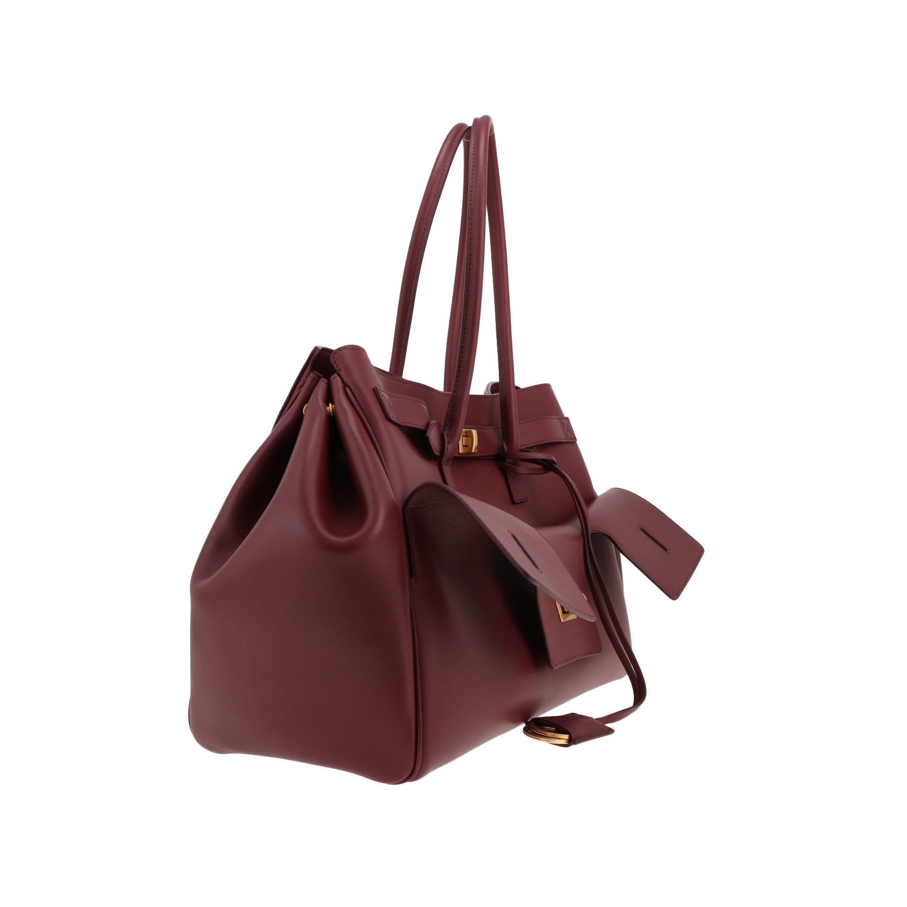 Balenciaga Bel Air medium-sized handbag in Bordeaux leather