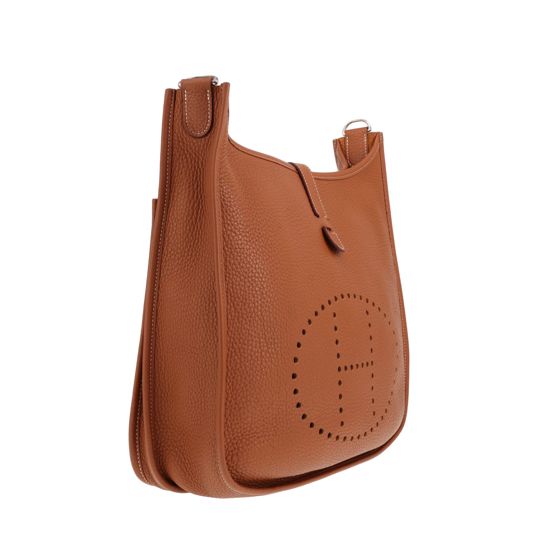 Hermès Evelyne 29 cm shoulder bag in Clémence Gold calfskin