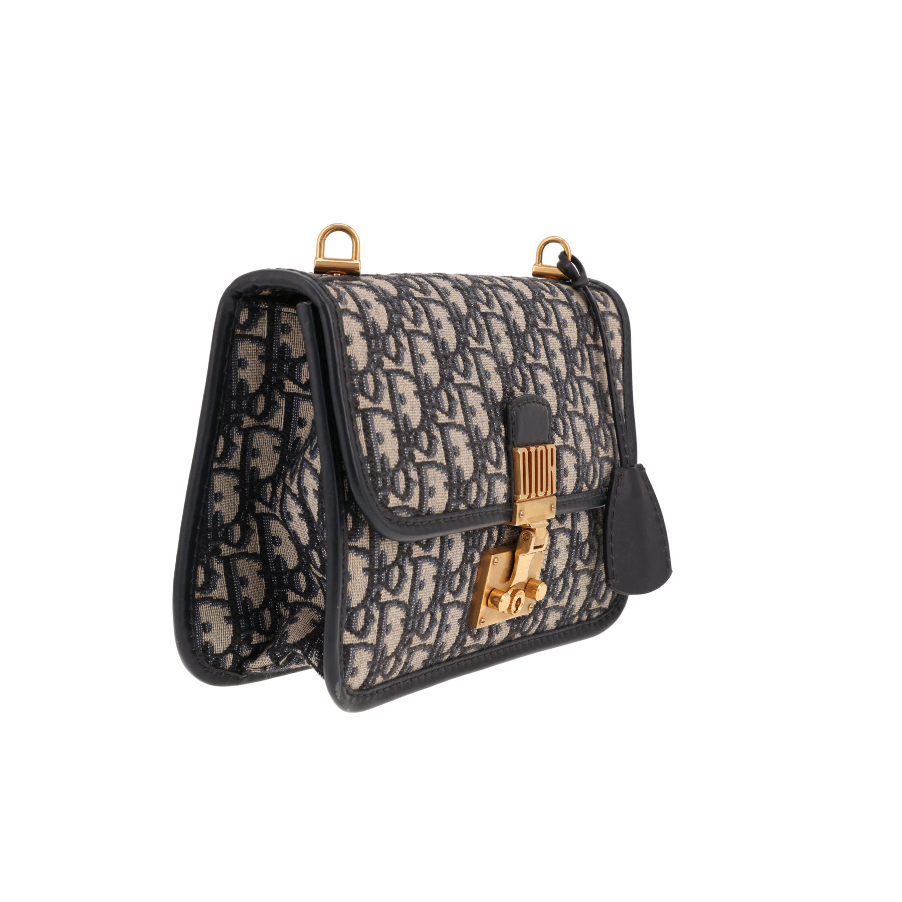 Dioraddict handbag by Dior in Bleu Marine Oblique monogram canvas