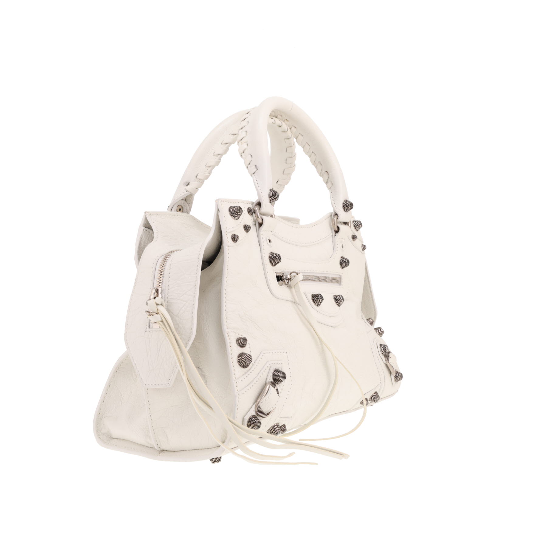 Borsa Balenciaga City in pelle bianca