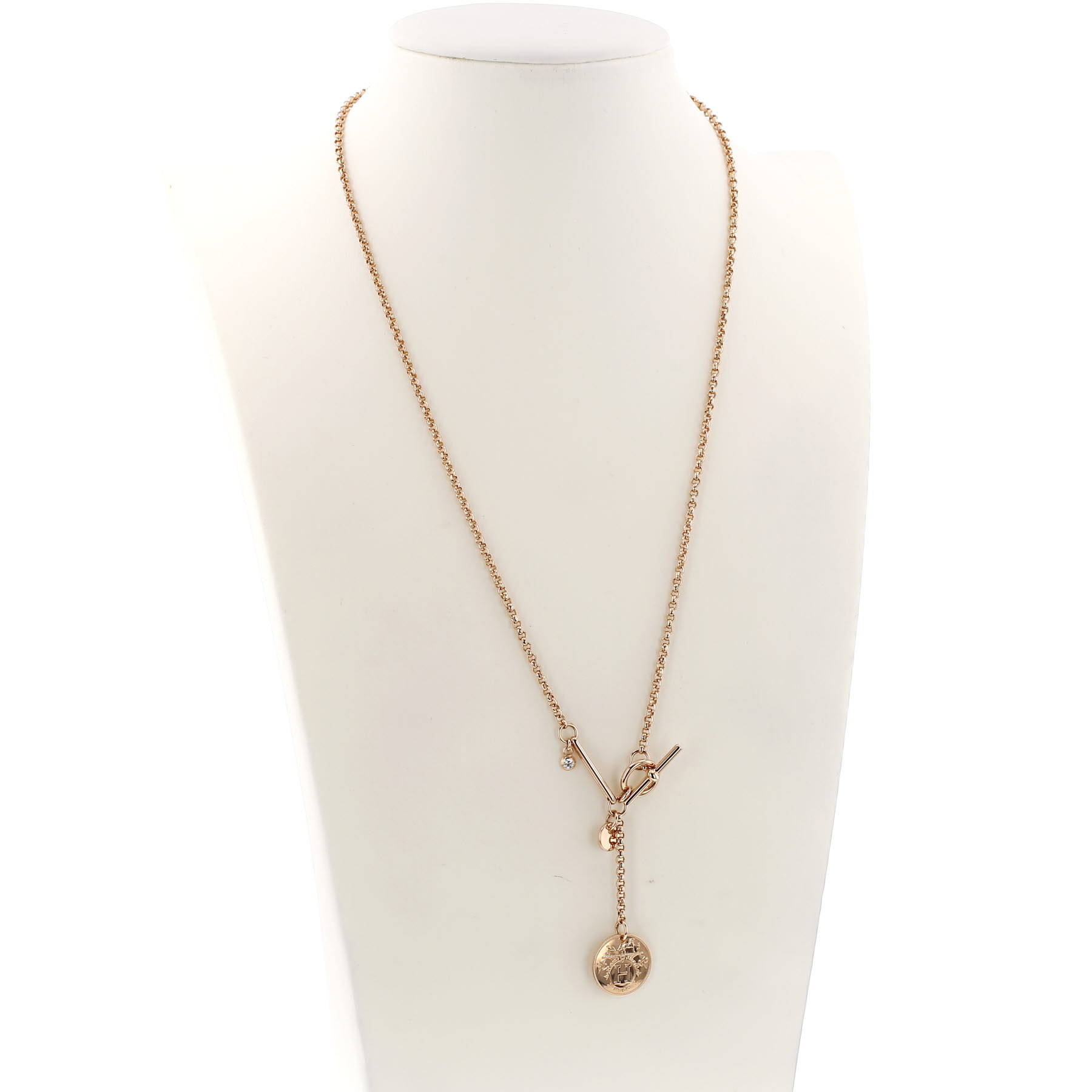 Collar «Ex Libris» de Hermès en oro rosa y diamantes