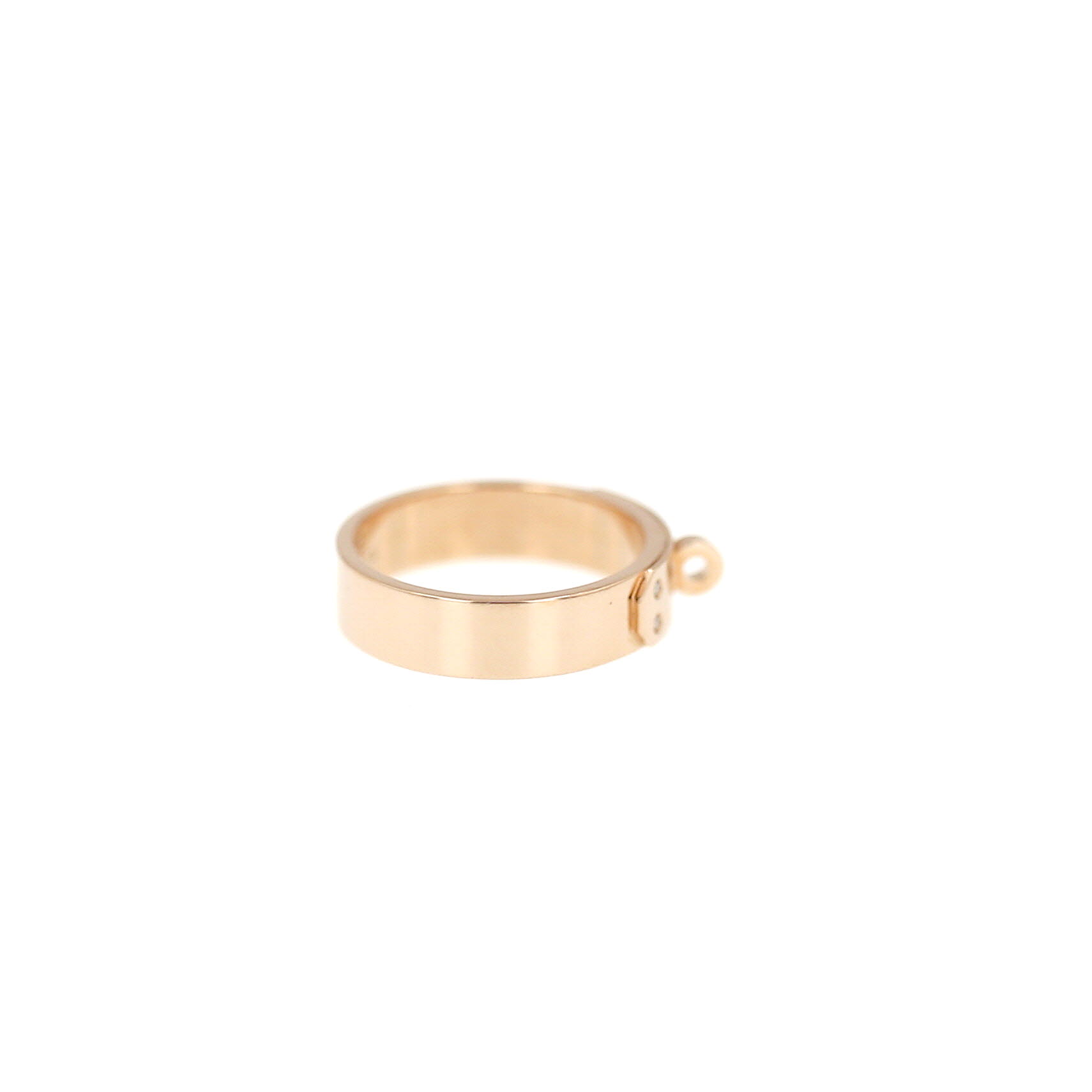 Hermès Kelly ring in rose gold and diamonds