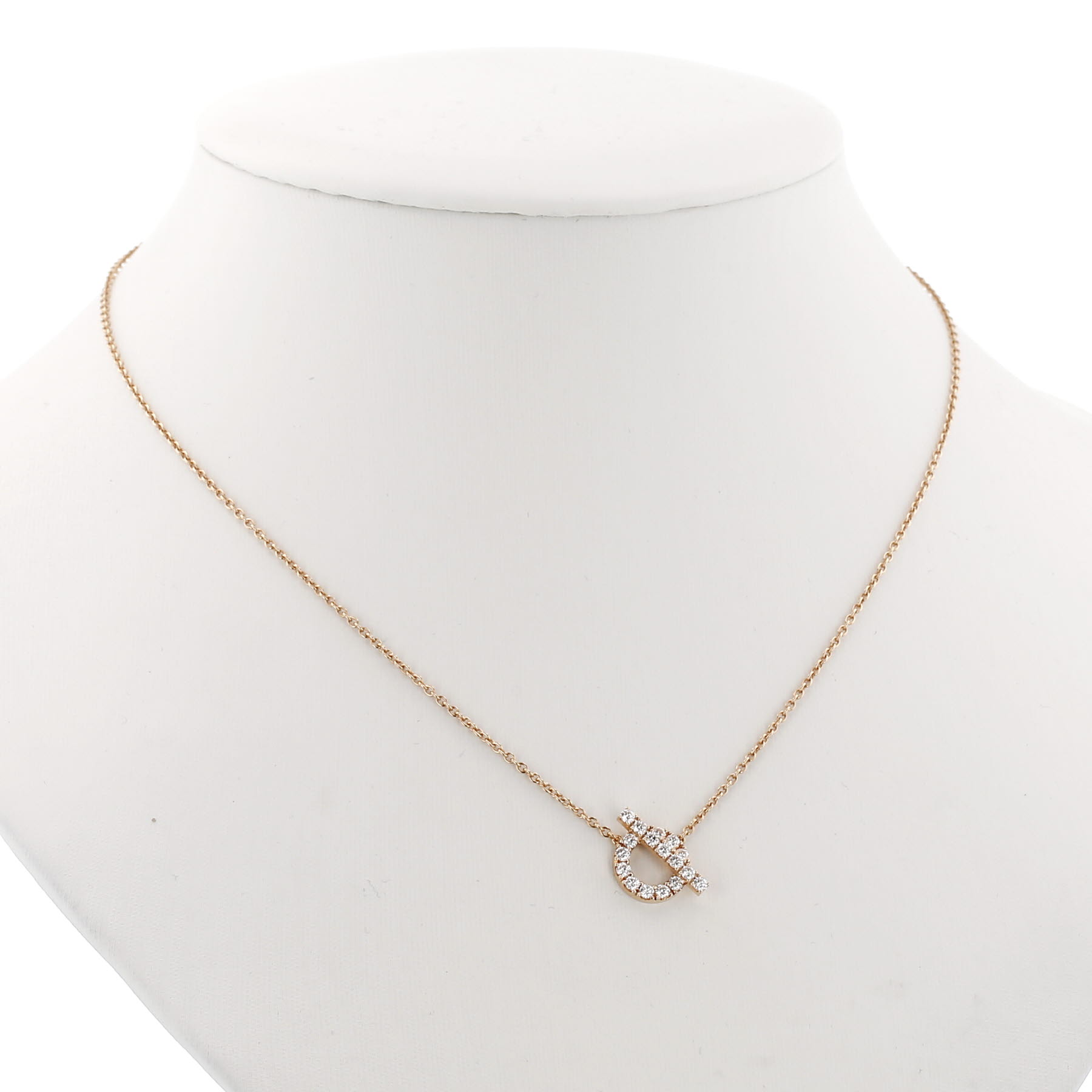 Hermès Finesse necklace in rose gold and diamonds