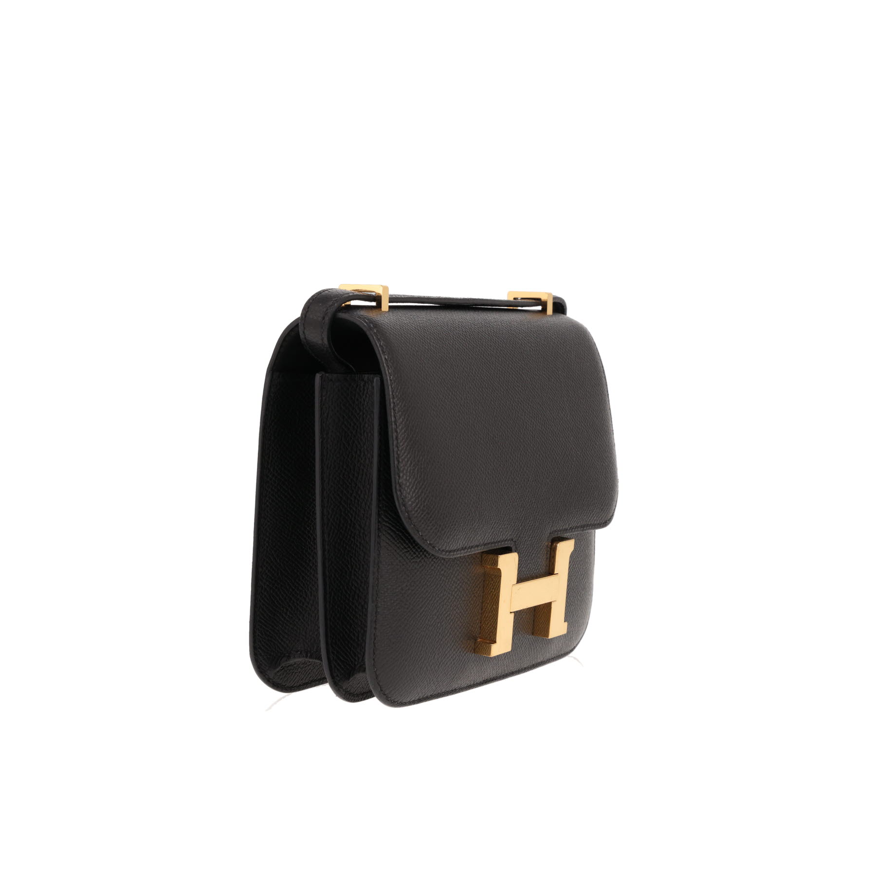 Hermès Constance 18 cm shoulder bag in black Epsom leather
