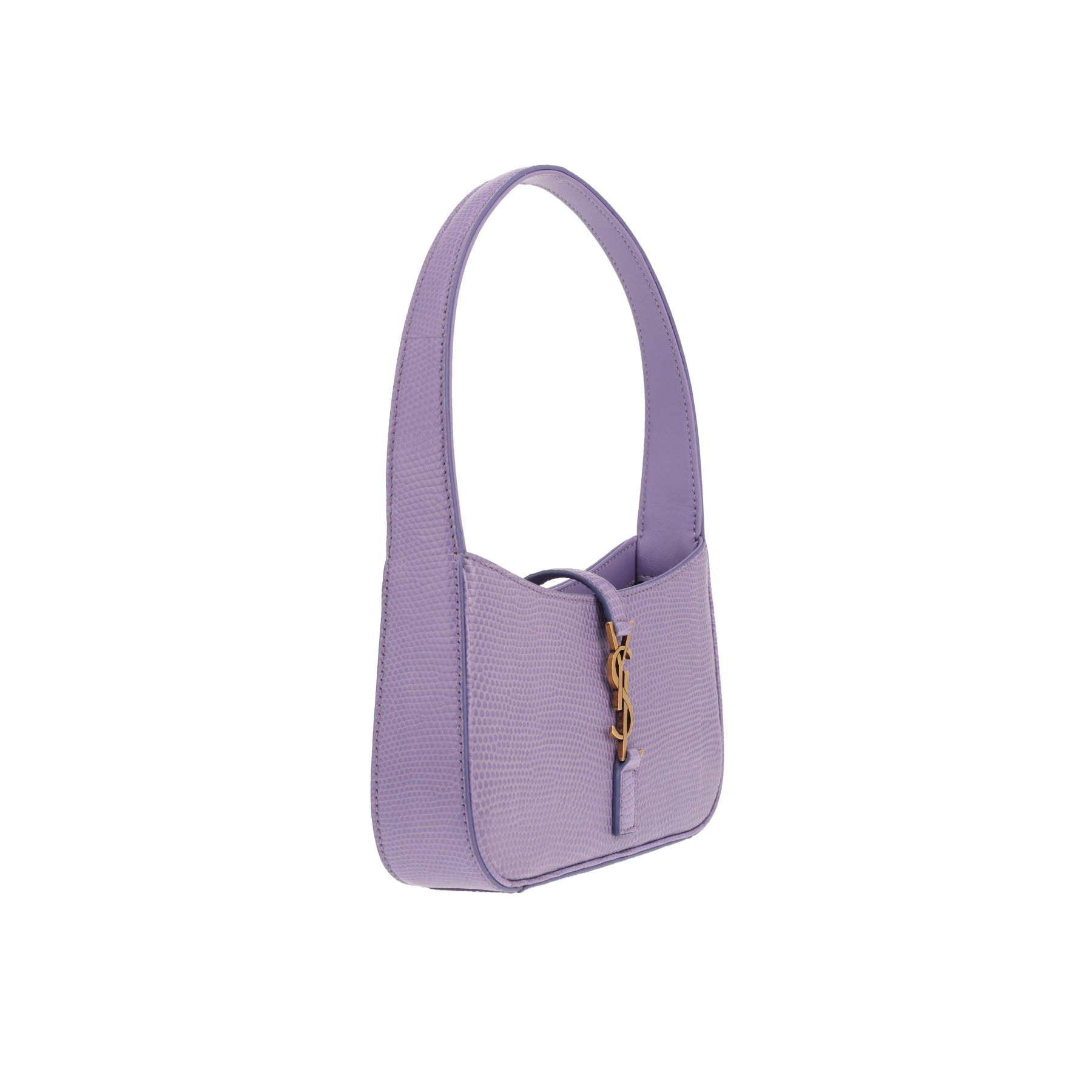 Borsa Saint Laurent “5 à 7” in pelle di lucertola viola
