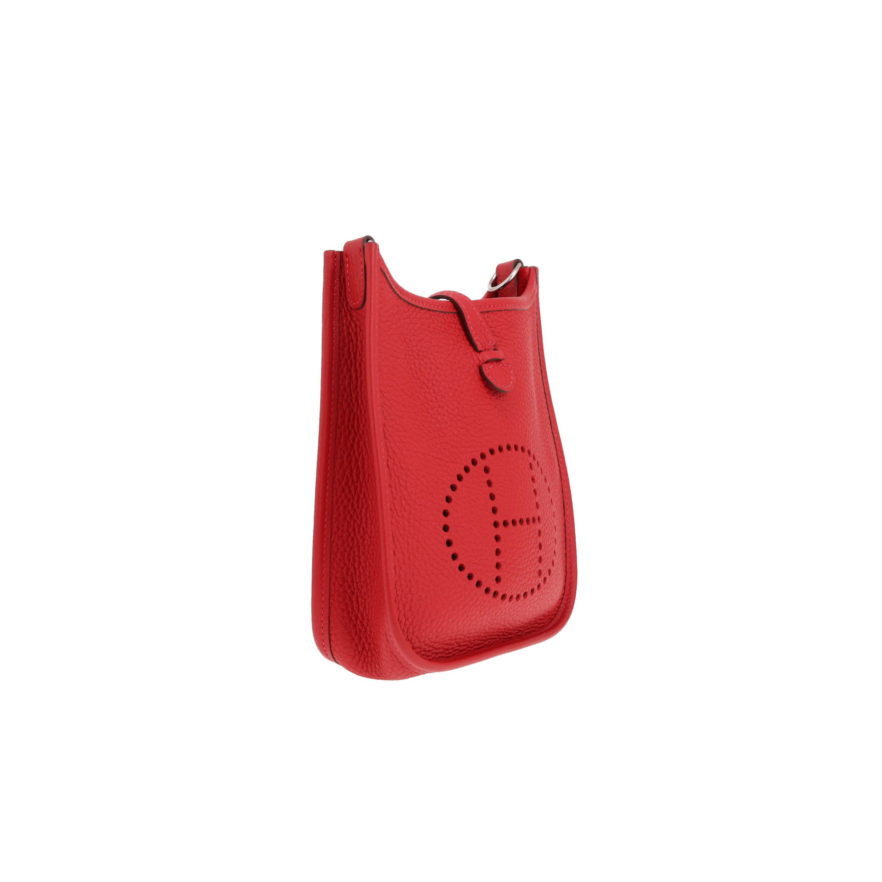Bolso bandolera Hermès «Evelyne» de 16 cm, de piel de ternero «Clémence» roja