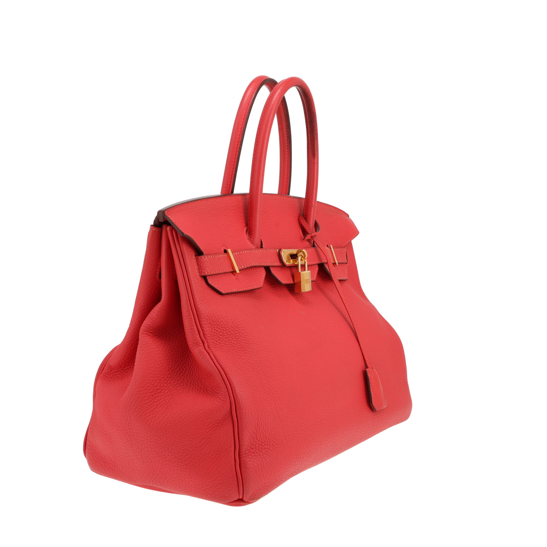 Hermès Birkin handbag, 35 cm, in red ‘Rouge Pivoine’ Togo leather