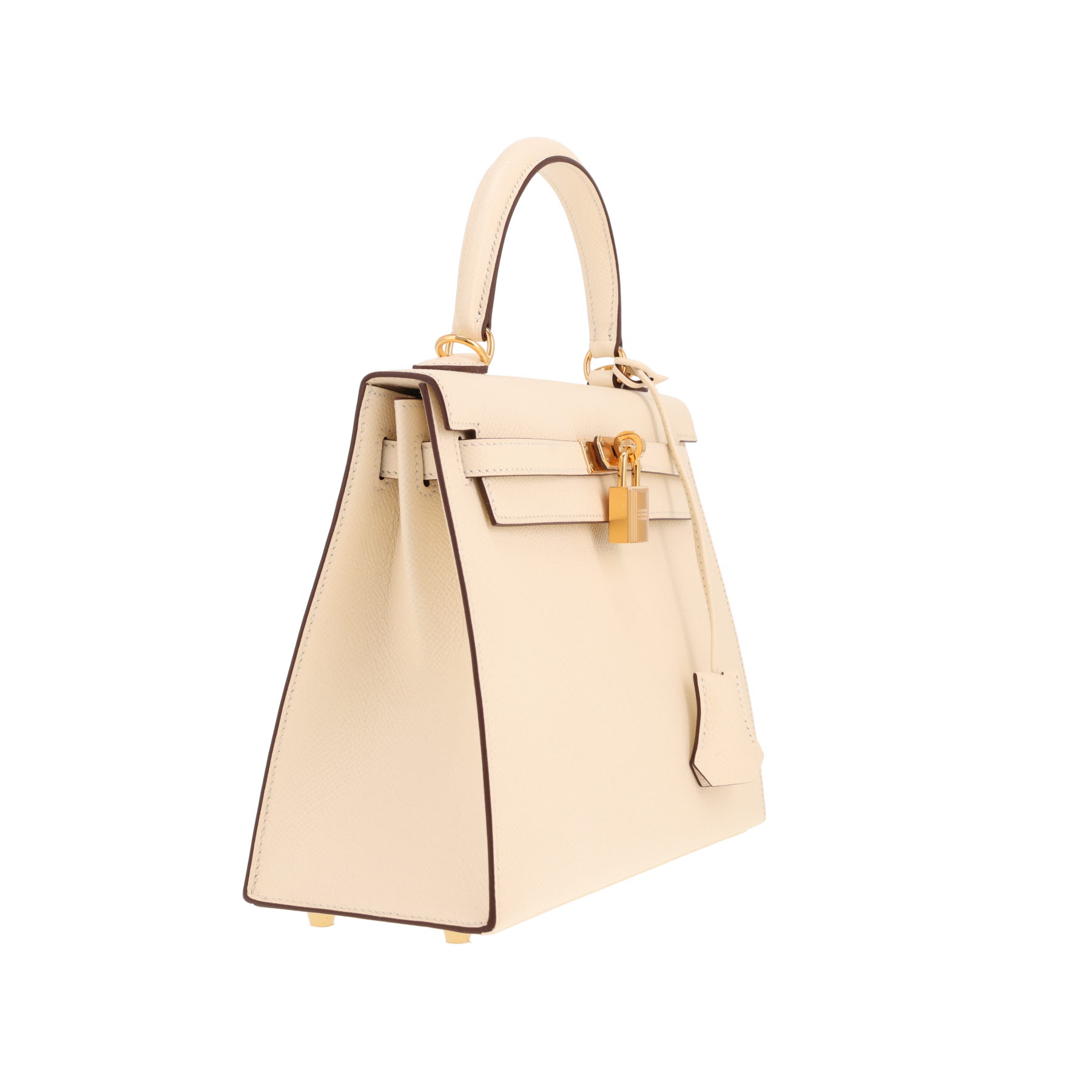 Hermès Kelly 25 cm handbag in Nata Epsom leather