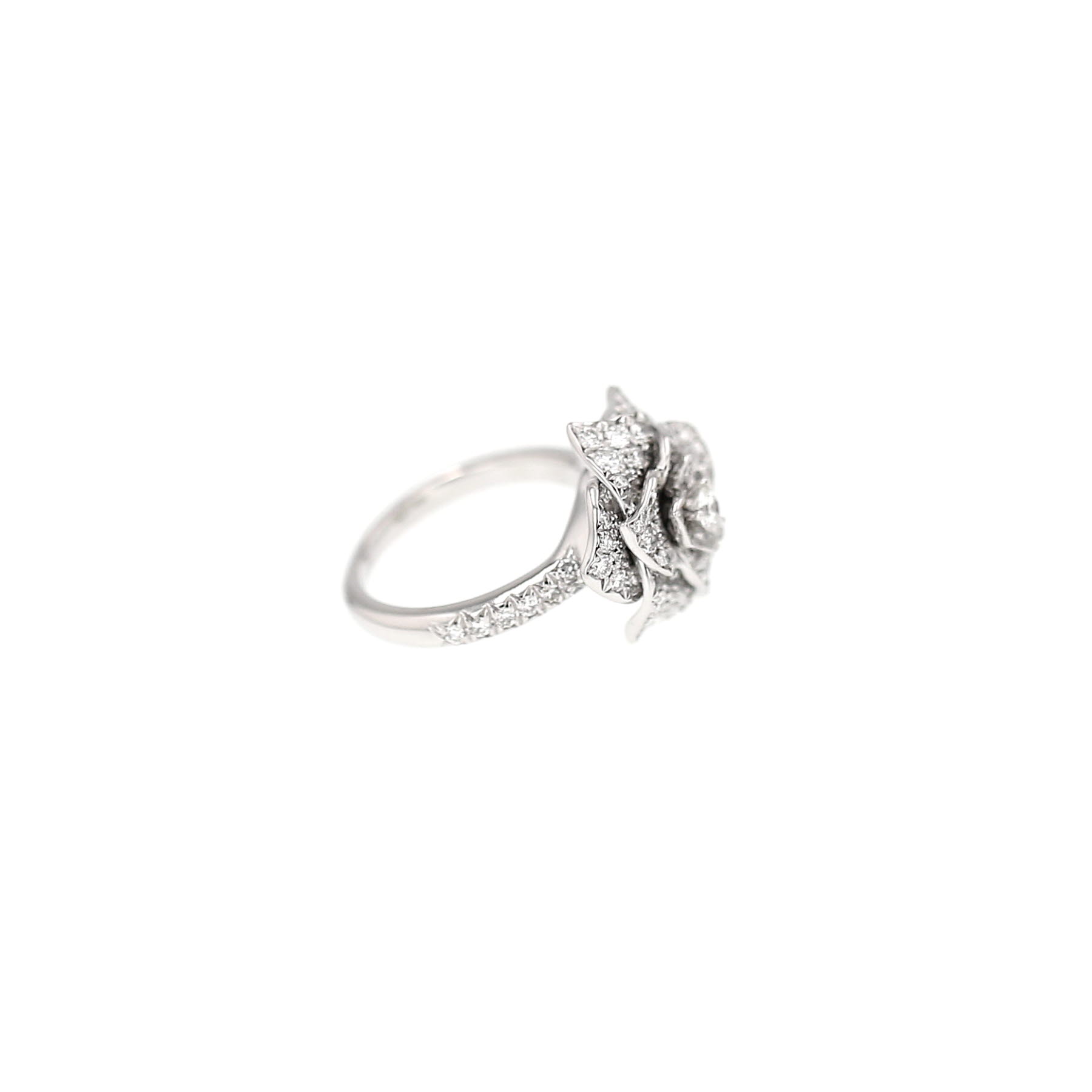 Bague Piaget Rose grand modèle en or blanc et diamants