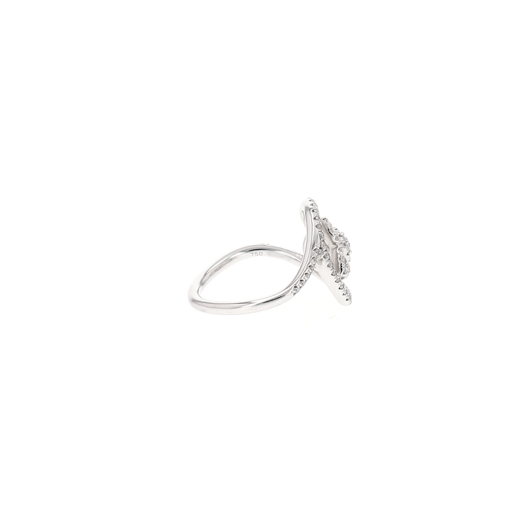 Bague De Beers Enchanted Lotus en or blanc et diamants