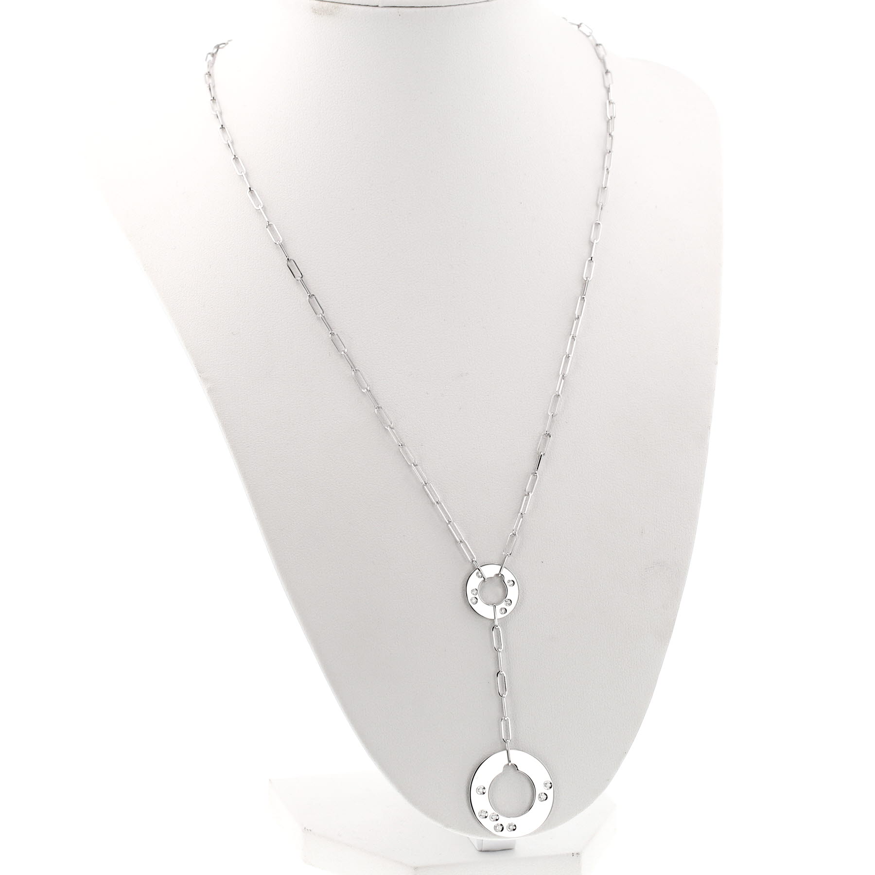 Collier Dinh Van Cible en or blanc et diamants
