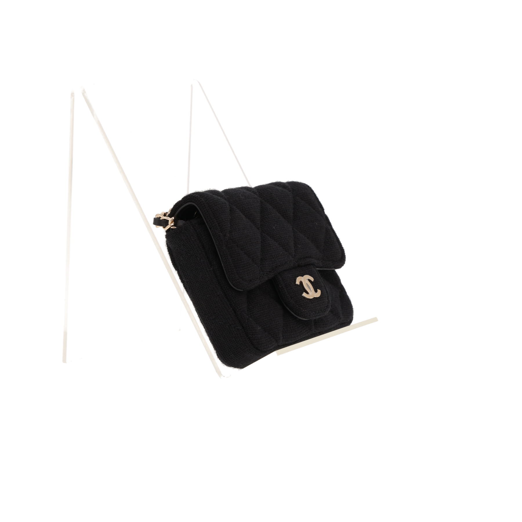 Pochette-ceinture Chanel  Pochette ceinture en jersey noir