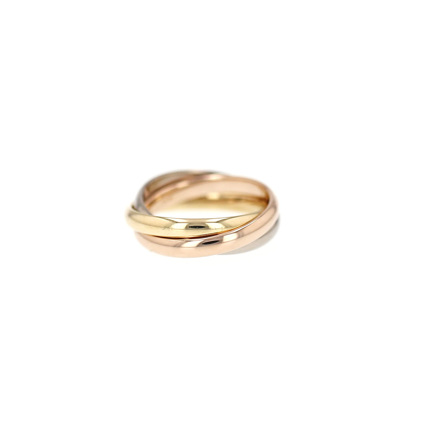 Medium-sized Cartier Trinity ring in three-tone gold