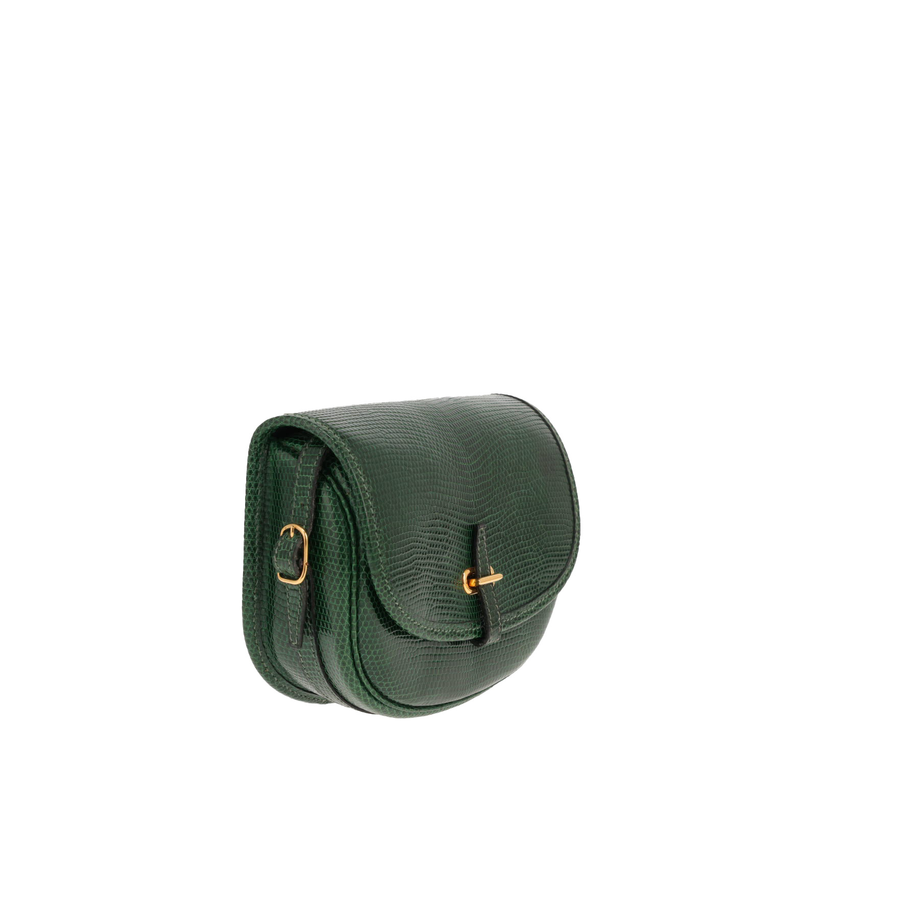 Hermès ‘Balle De Golf’ mini shoulder bag in green lizard skin