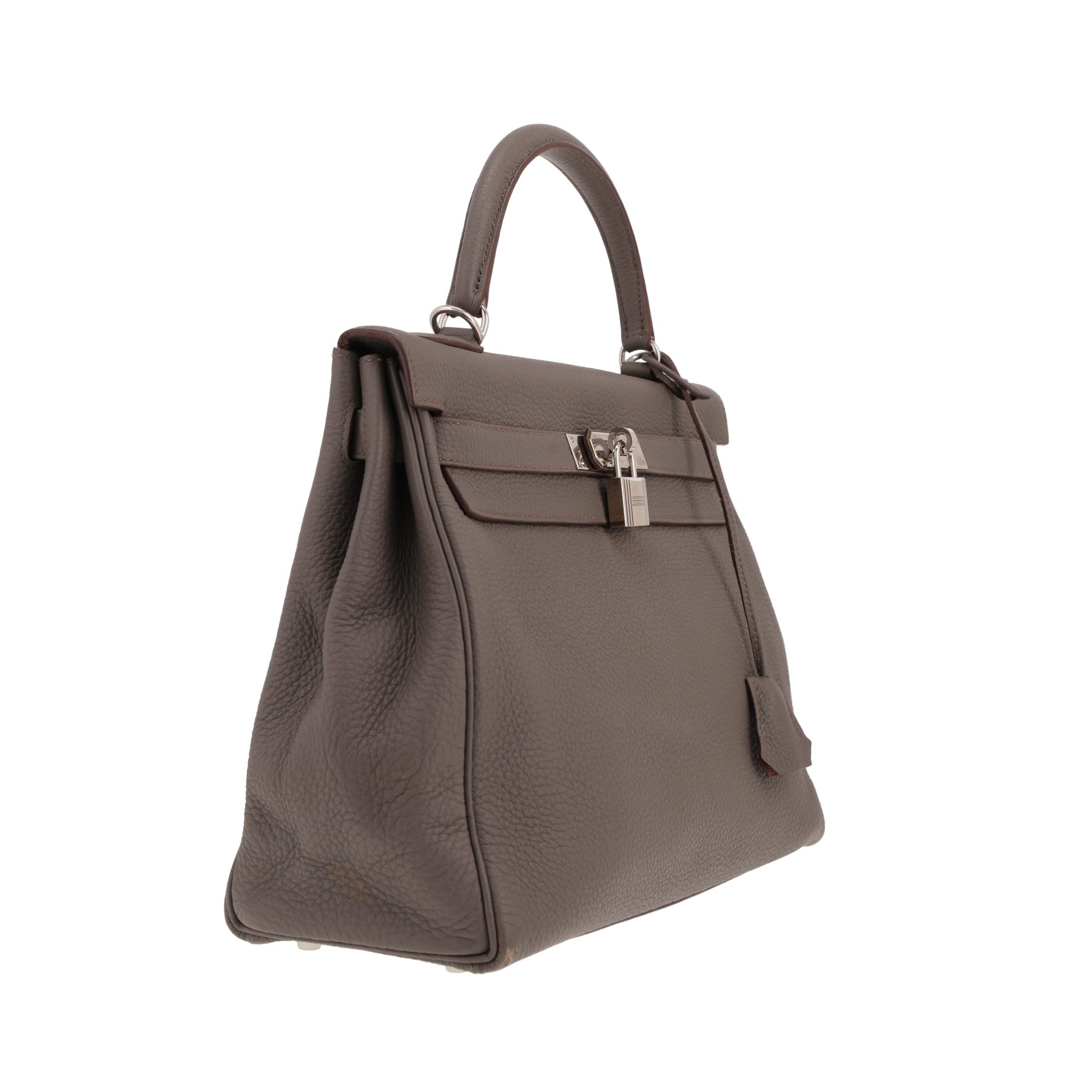 Hermès Kelly 32 cm handbag in grey Togo leather