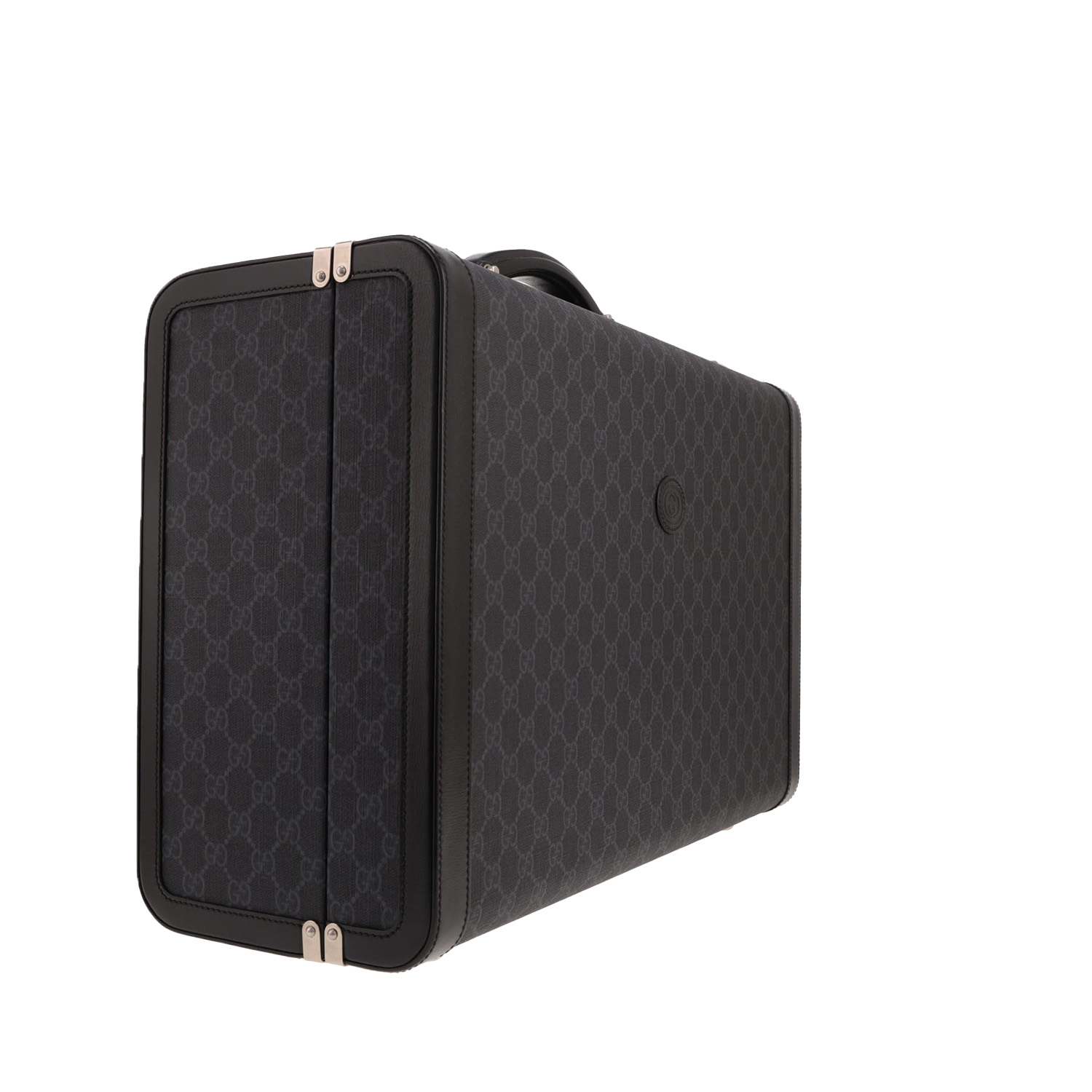 Gucci suitcase   in grey GG Supreme canvas and black leather