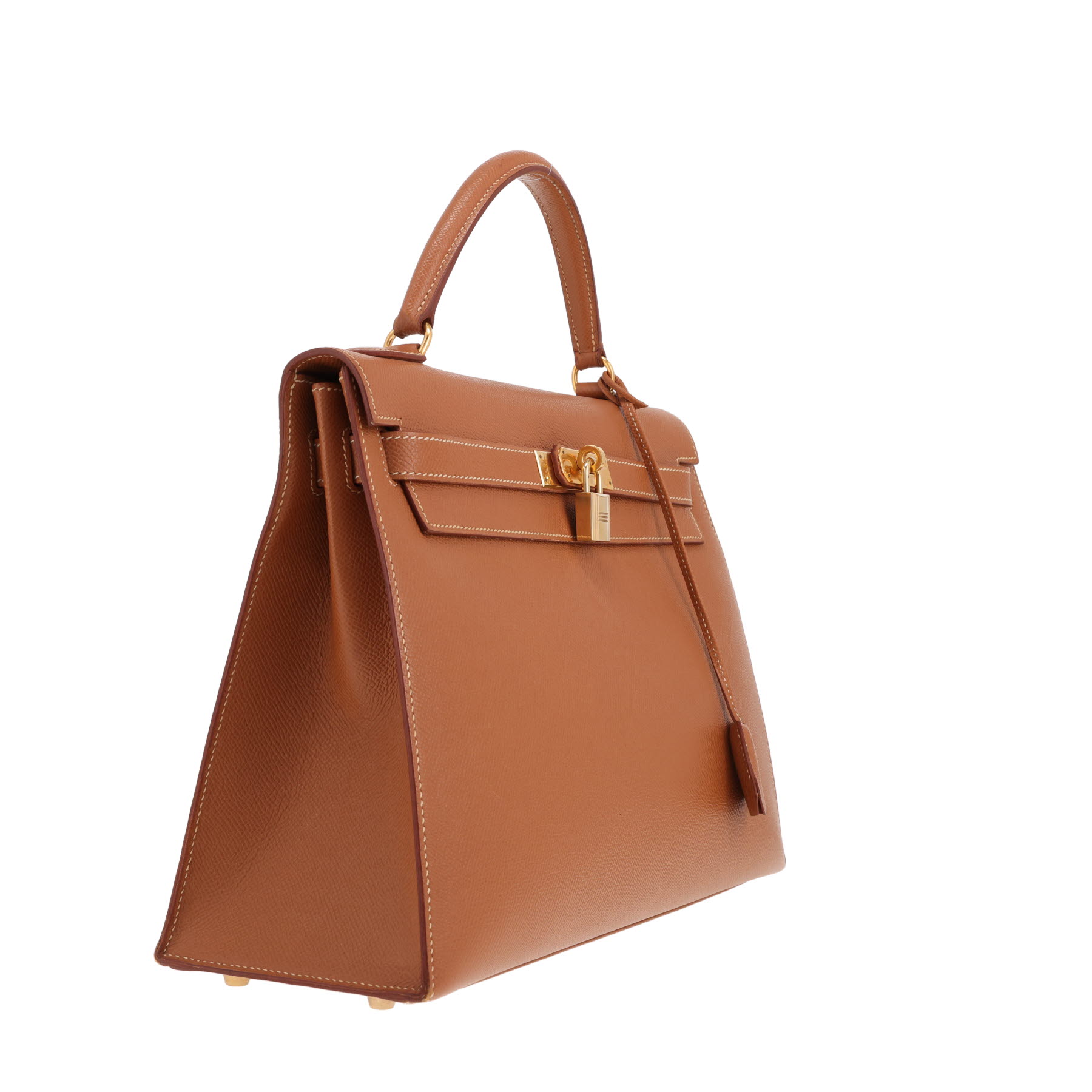 Hermès Kelly 32 cm handbag in gold Epsom leather