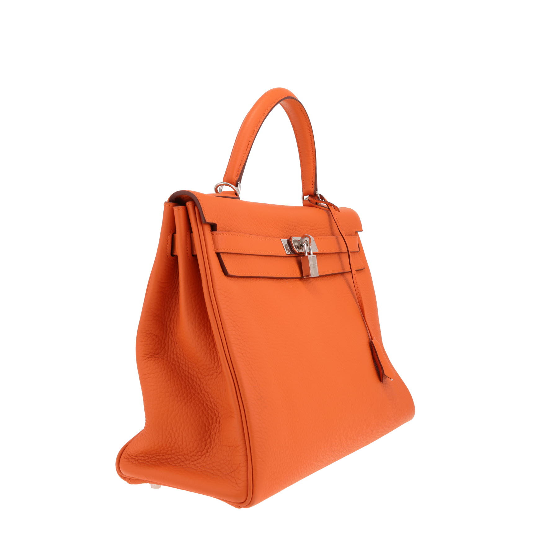 Hermès Kelly 35 cm handbag in Orange Togo leather