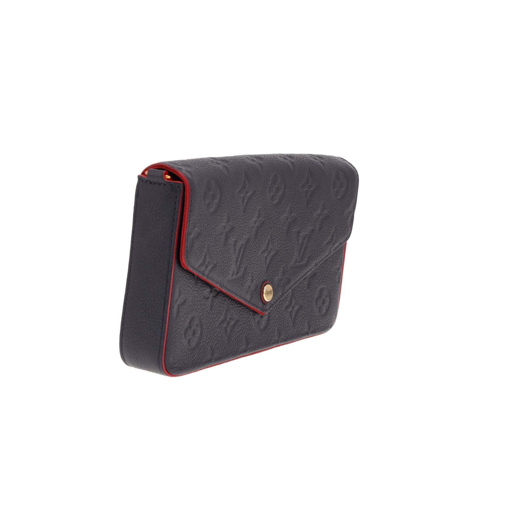 Borsa a tracolla Louis Vuitton “Félicie” in pelle Monogram con stampa Bleu Marine