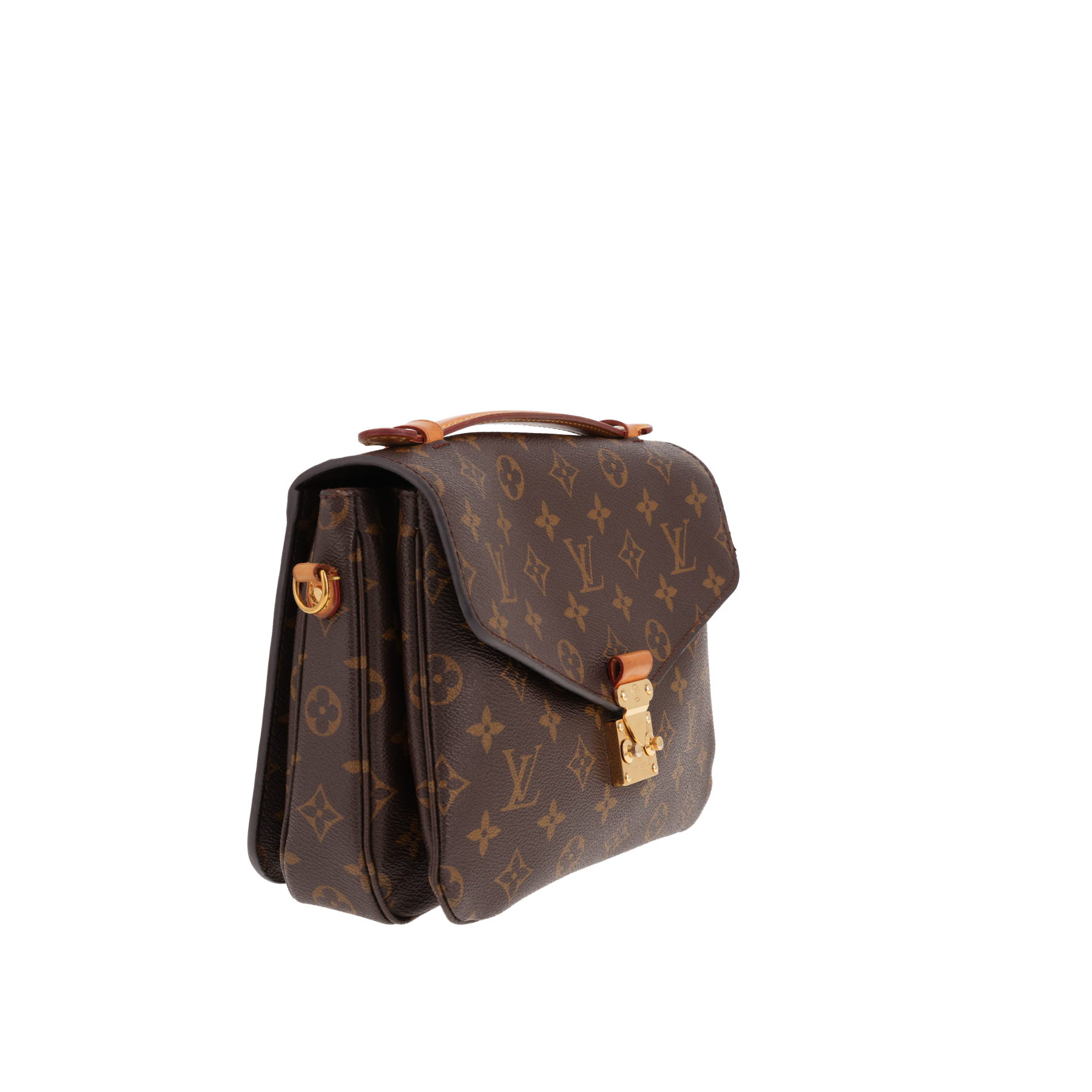 Borsa a tracolla Louis Vuitton Metis in tela Monogram marrone e pelle naturale
