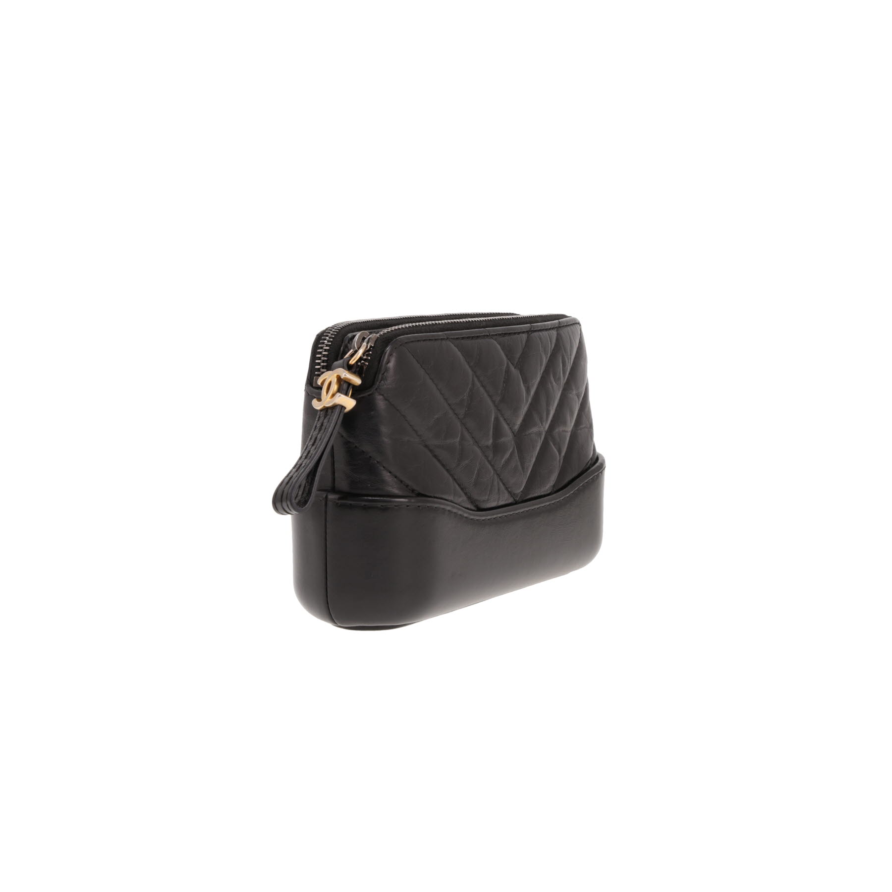 Chanel Gabrielle Wallet on Chain shoulder bag in black quilted leather