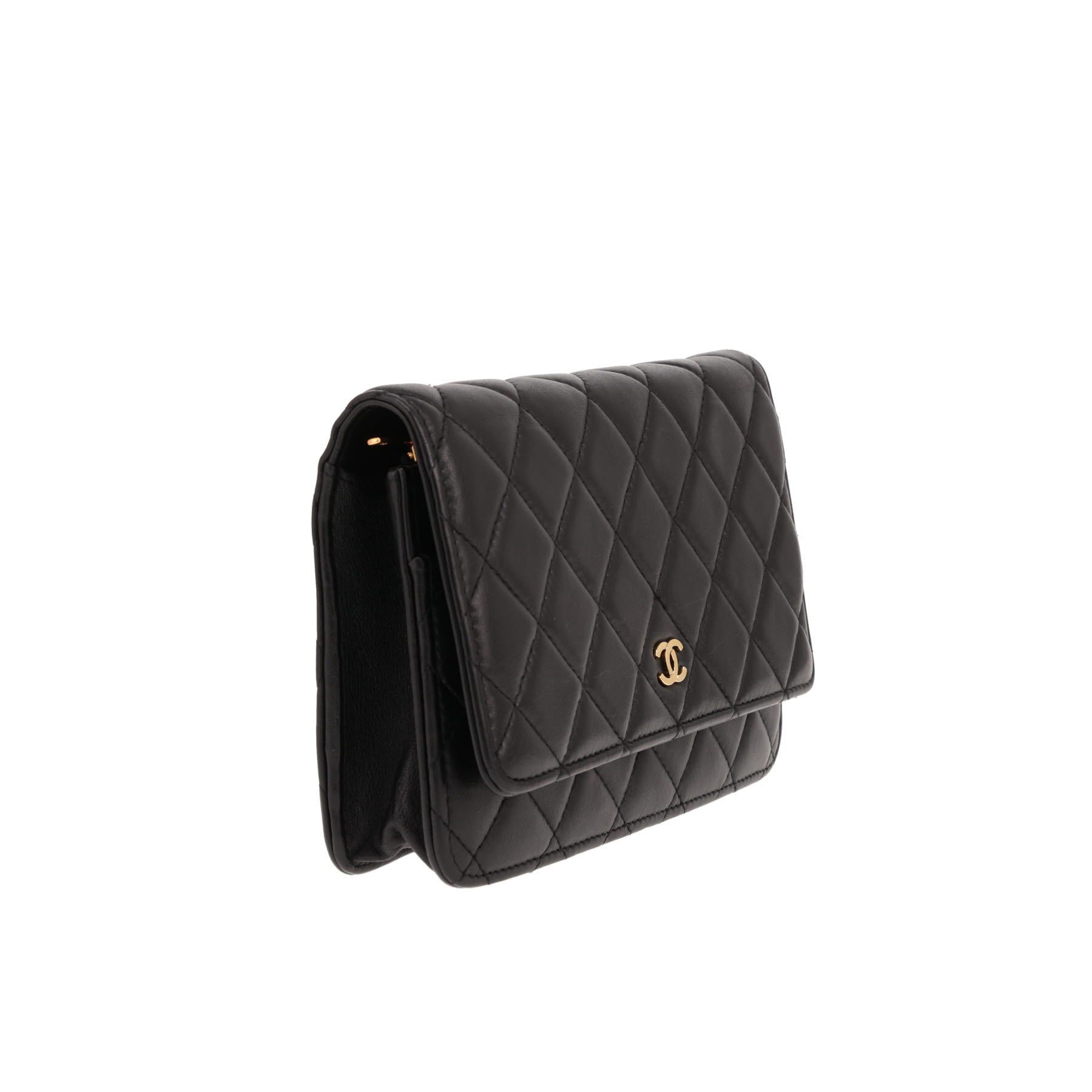 Bolso bandolera Chanel «Wallet on Chain» de piel acolchada Noir
