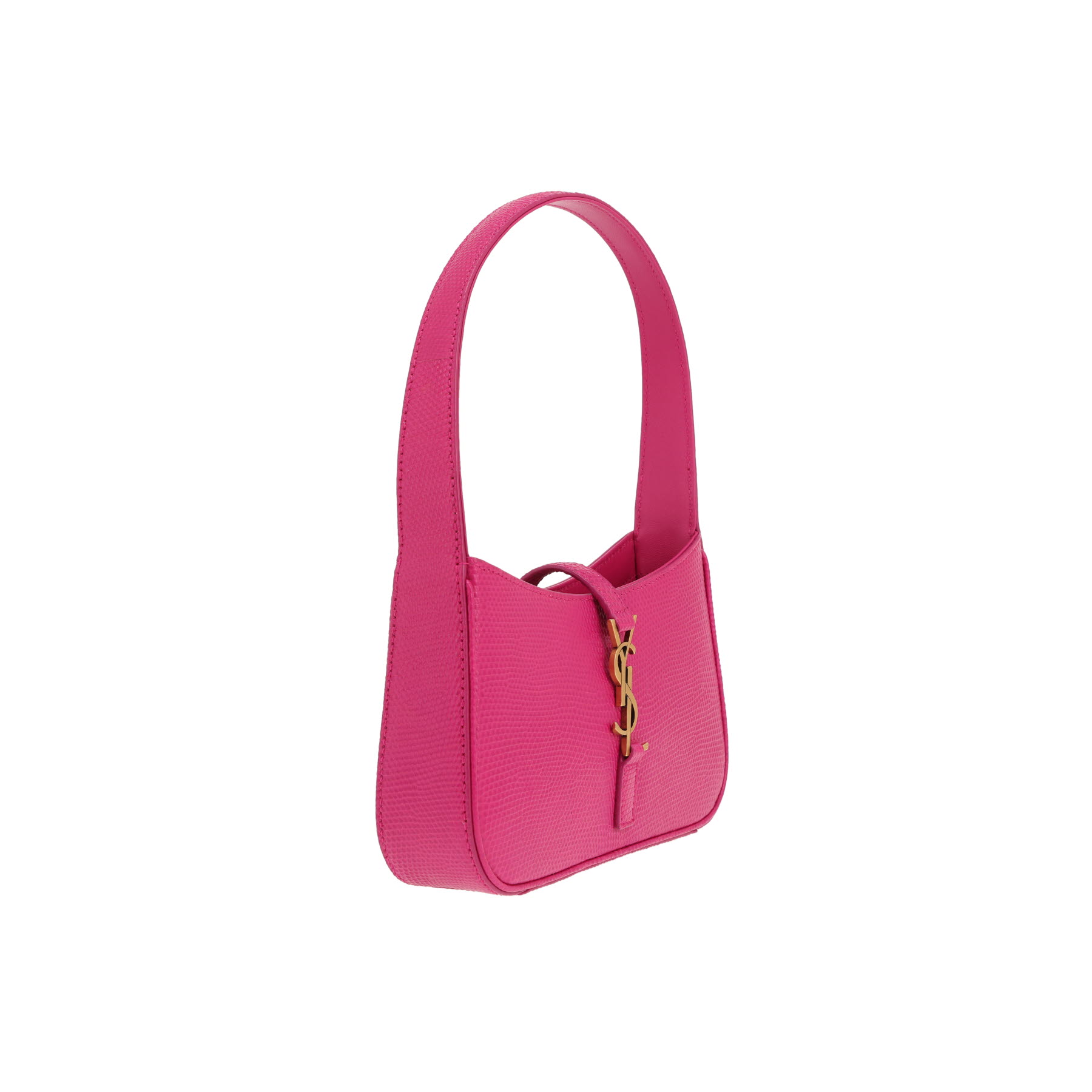 Borsa Saint Laurent “5 à 7” in pelle di lucertola rosa