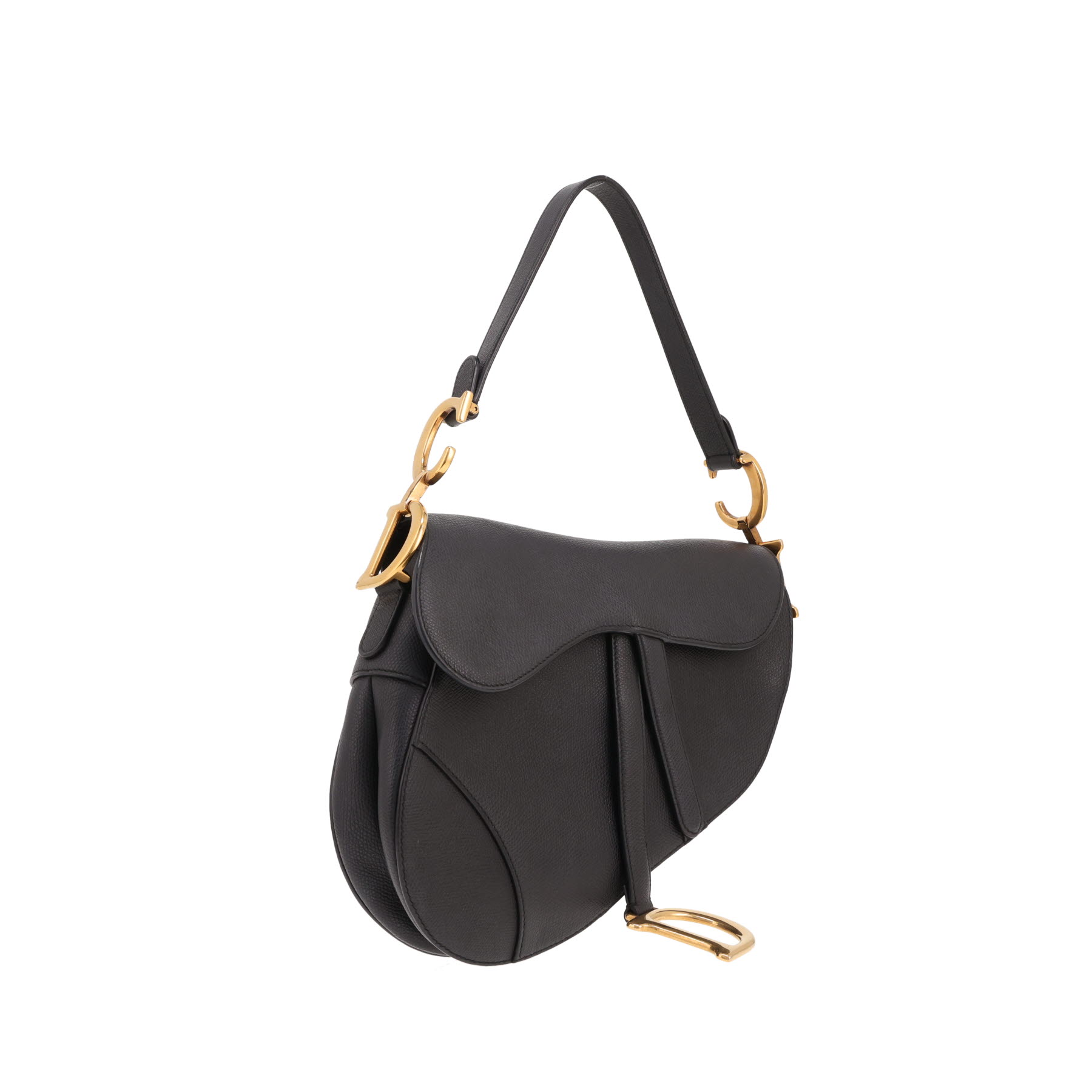 Sac à main Dior  Saddle en cuir grainé noir