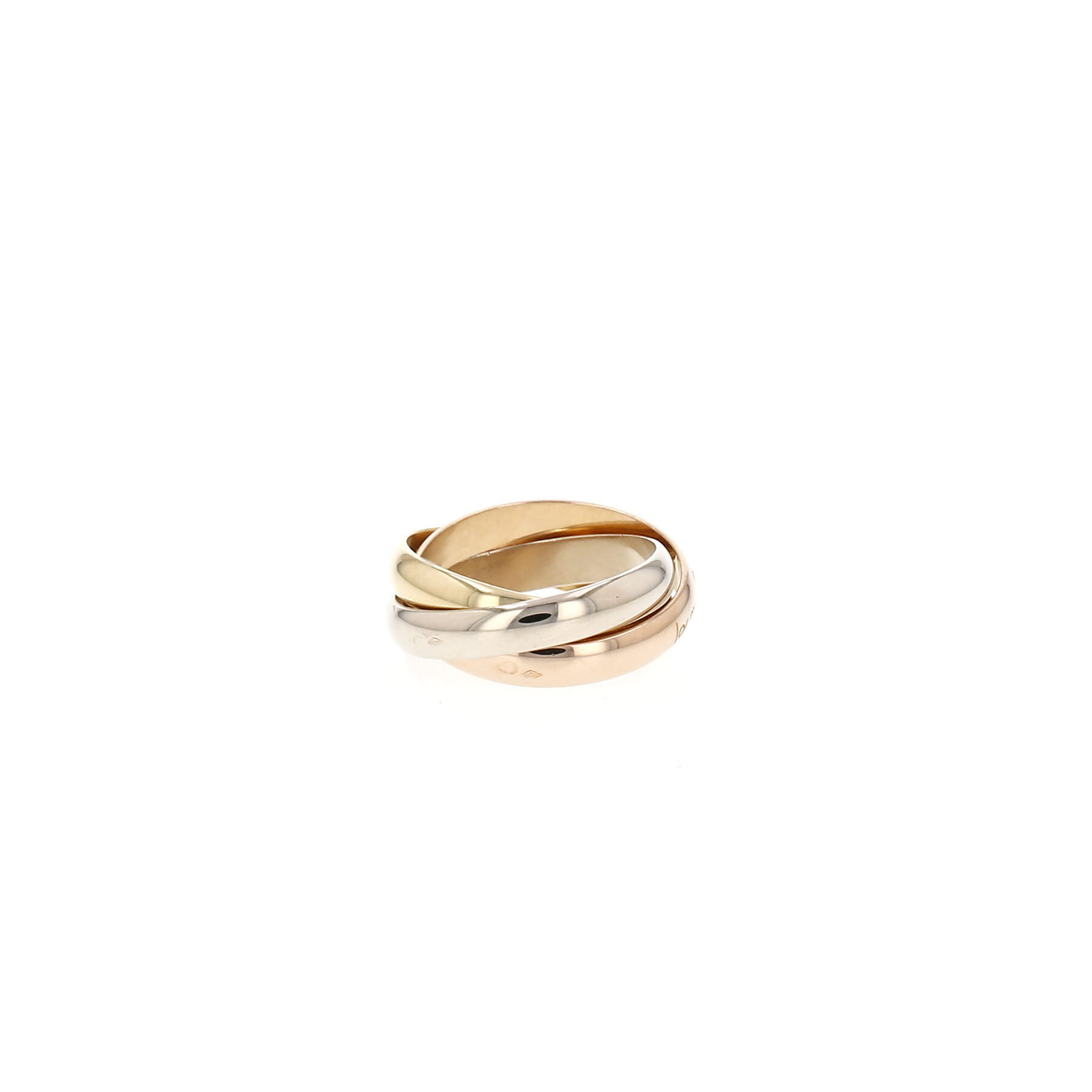 Bague Cartier Trinity "les Must de Cartier" moyen modèle en 3 ors, taille 52