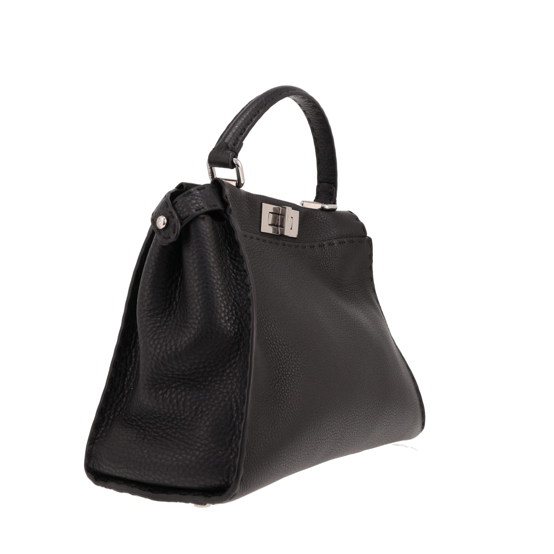 Fendi Peekaboo handbag in black leather