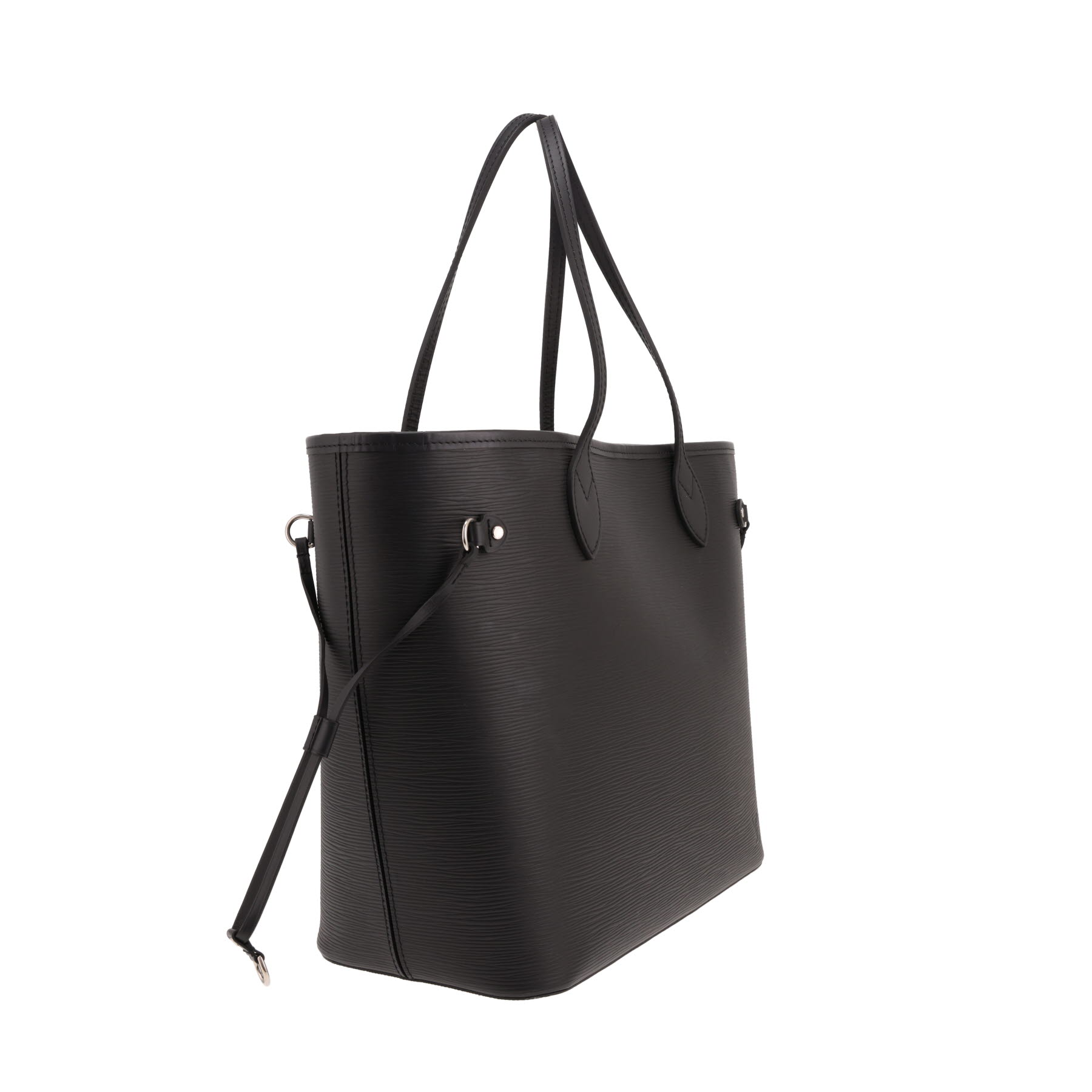 Bolso de mano Louis Vuitton Neverfull de piel Épi negra