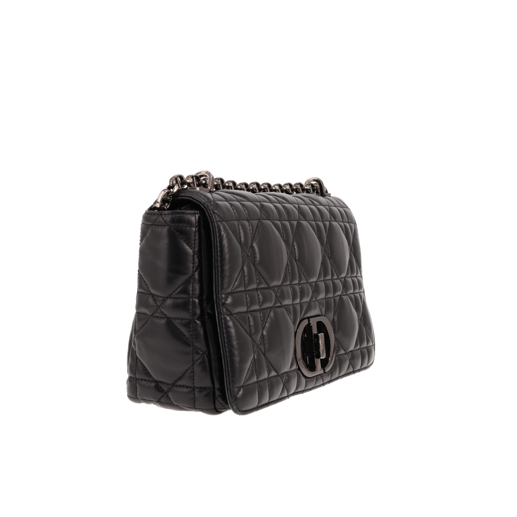 Bolso bandolera Dior Caro, modelo grande, de piel Cannage Noir