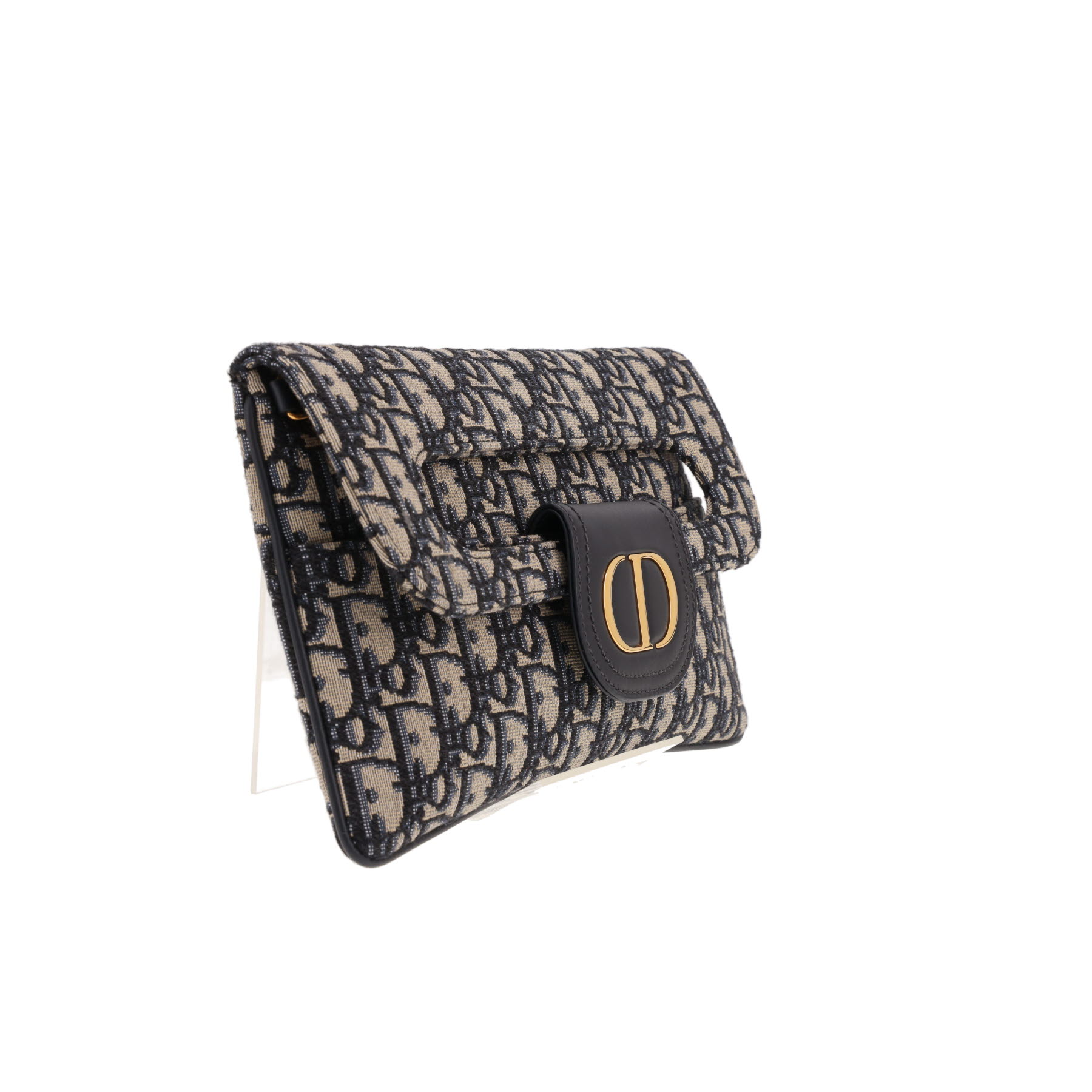 Borsa Dior in tela Monogram Oblique Bleu Marine e pelle Bleu Marine
