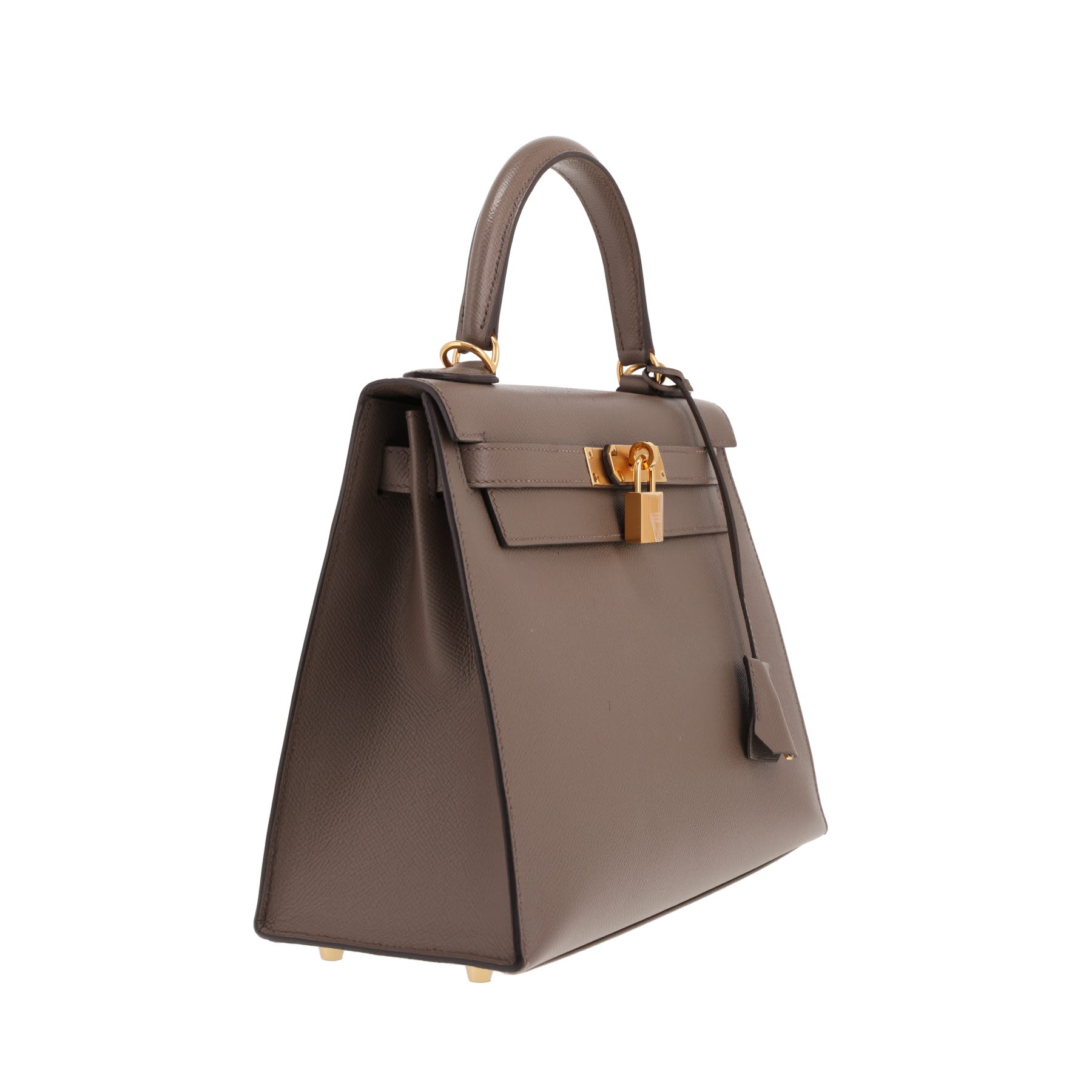Hermès Kelly 28 cm handbag in pewter-grey Epsom leather