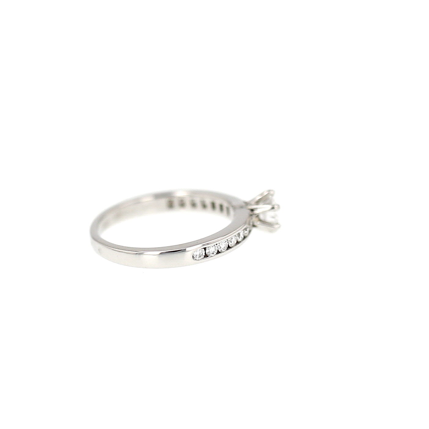 Bague solitaire Tiffany Co  en platine et diamants