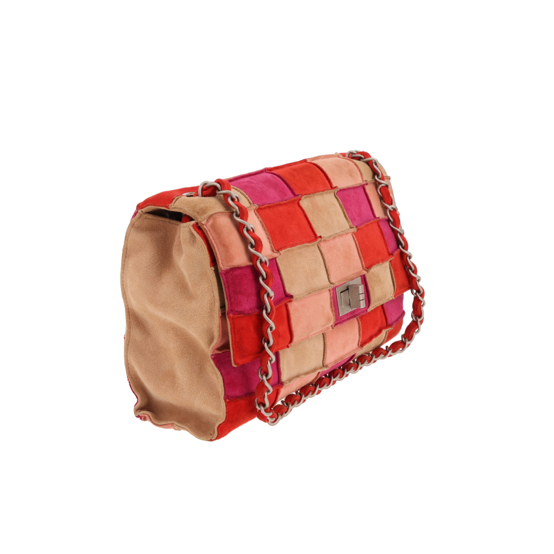 Sac à main Chanel  2.55 en cuir rose et rouge