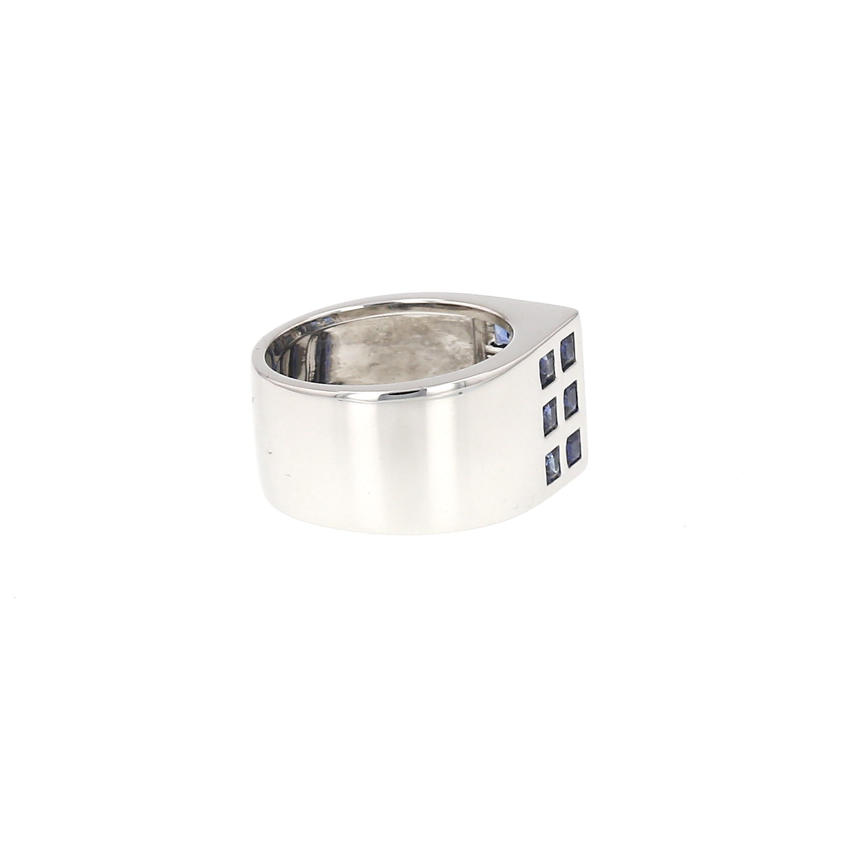 Dinh Van ring in white gold and sapphires