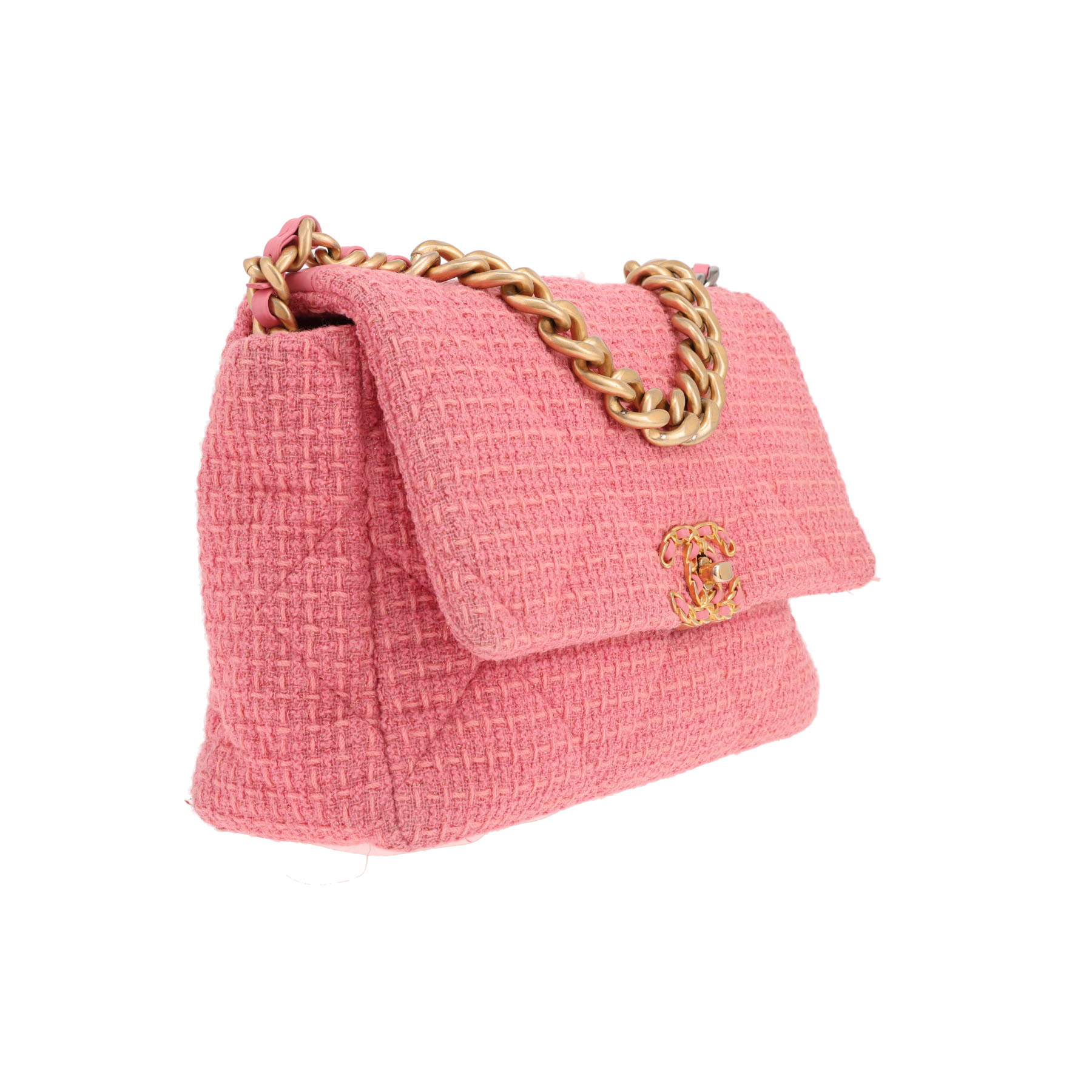 Bolso Chanel 19 de tweed rosa