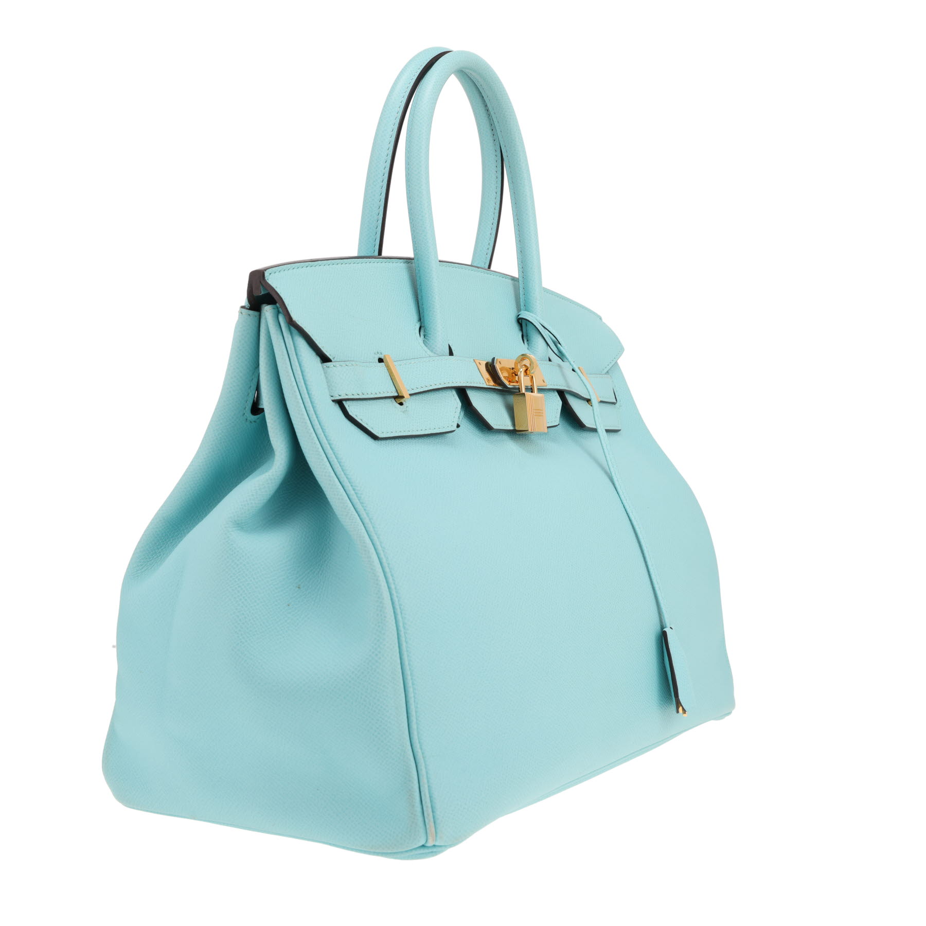 Borsa Hermès Birkin da 35 cm in pelle Epsom Bleu Atoll