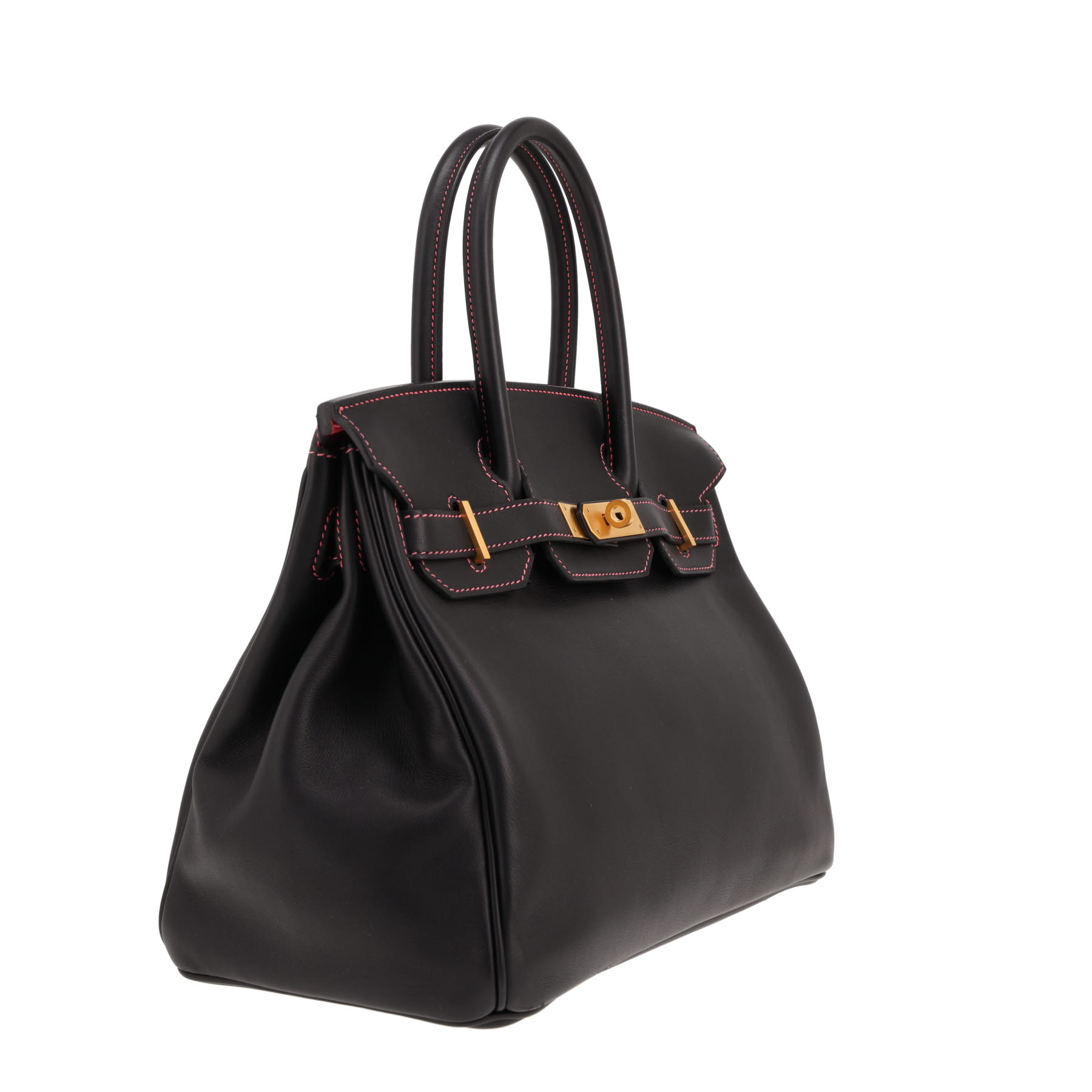 Sac à main Hermès  Birkin 30 cm en cuir Swift noir