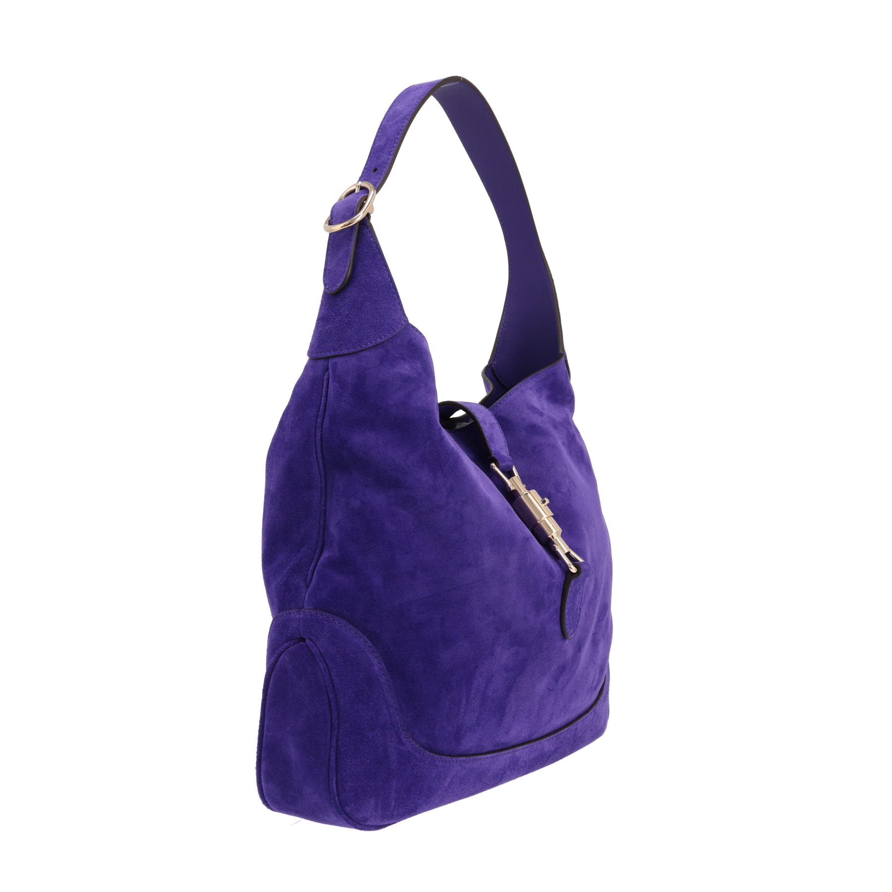 Sac à main Gucci  Jackie grand modèle  en Veau velours violet