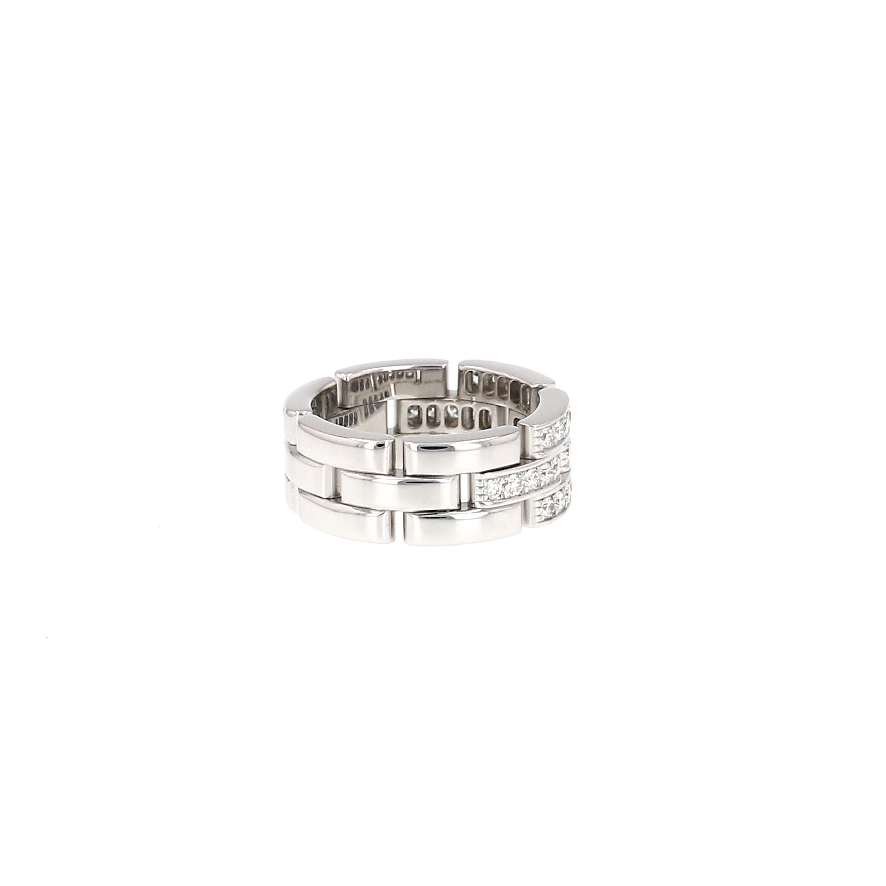 Anello Cartier Maillon Panthère in oro bianco e diamanti