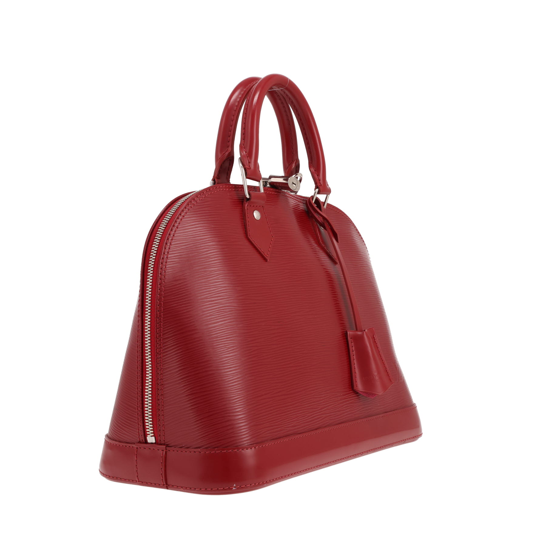 Borsa Louis Vuitton Alma in pelle Épi rossa