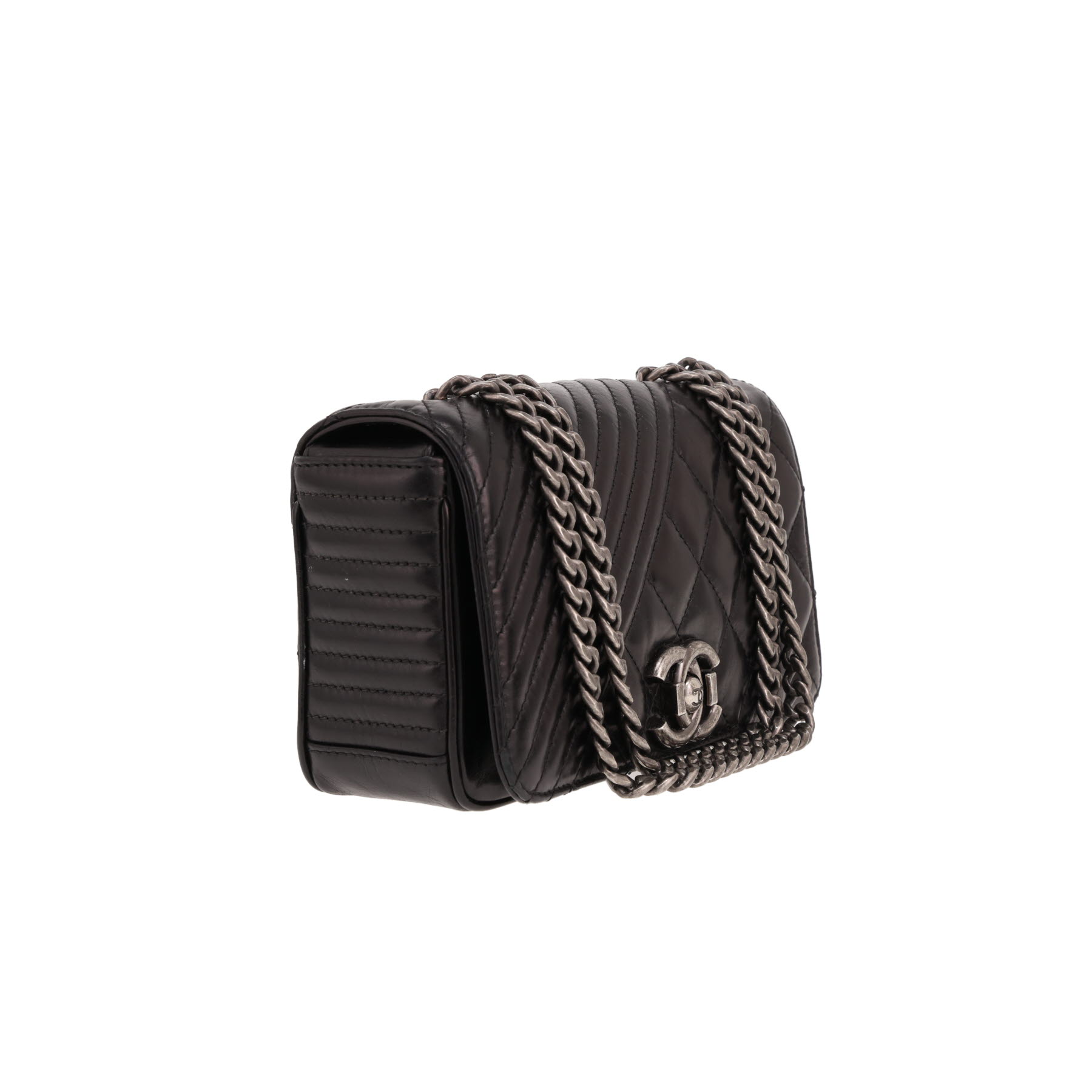 Sac bandoulière Chanel  Boy Wallet en cuir matelassé noir